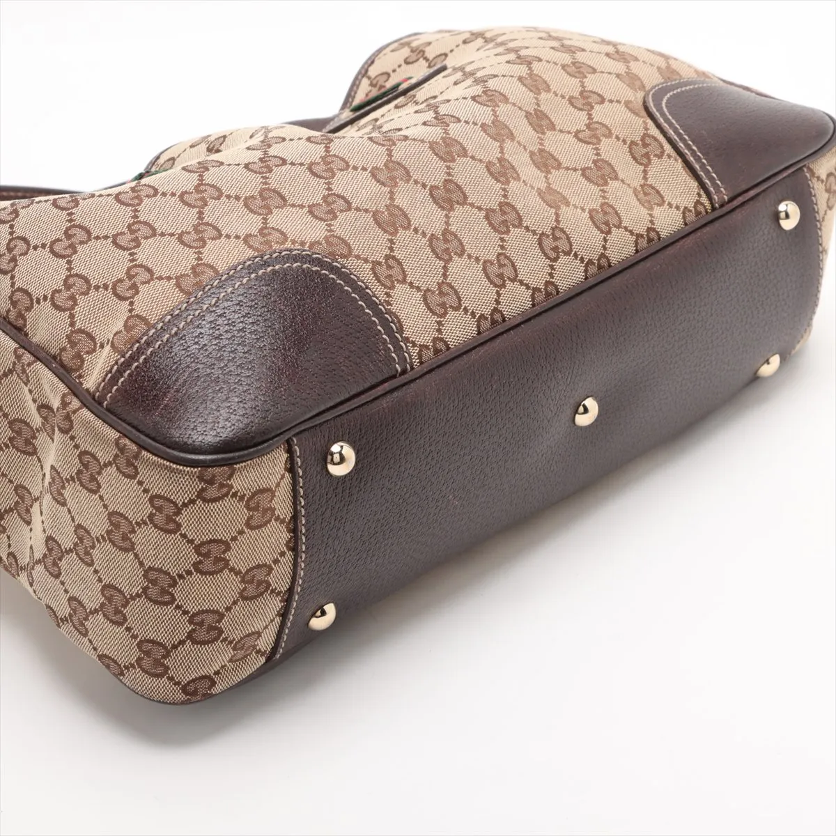 GG Canvas x Leather Tote Bag Brown — view 4