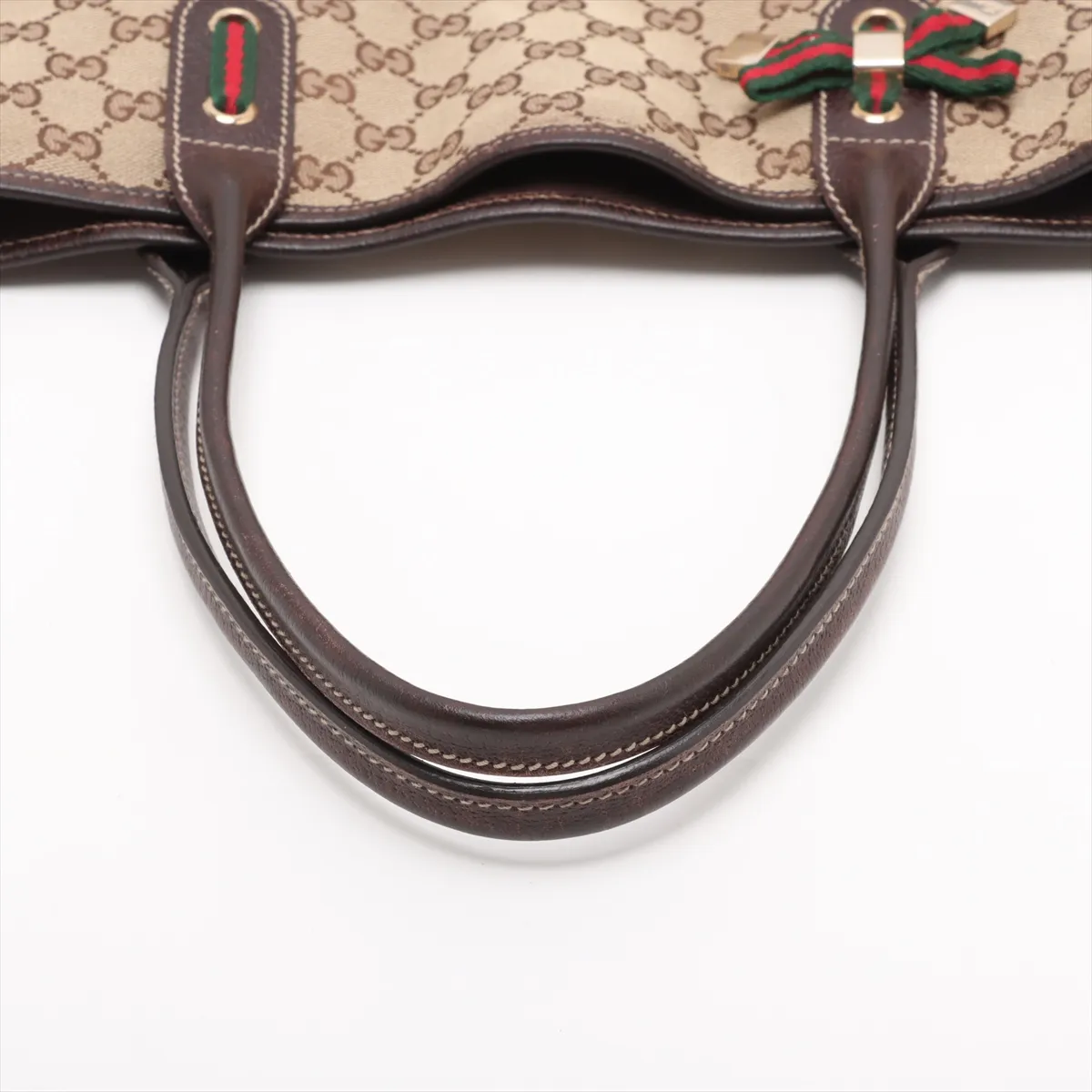 GG Canvas x Leather Tote Bag Brown — view 5