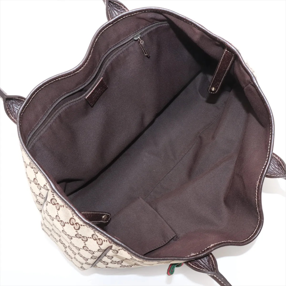 GG Canvas x Leather Tote Bag Brown — view 7