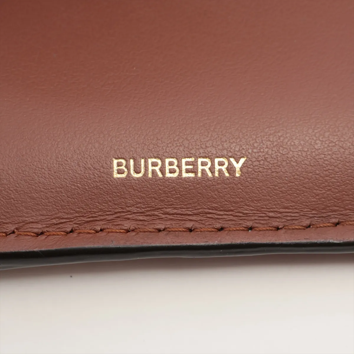 Nova Check PVC x Leather Compact Wallet Brown — view 7