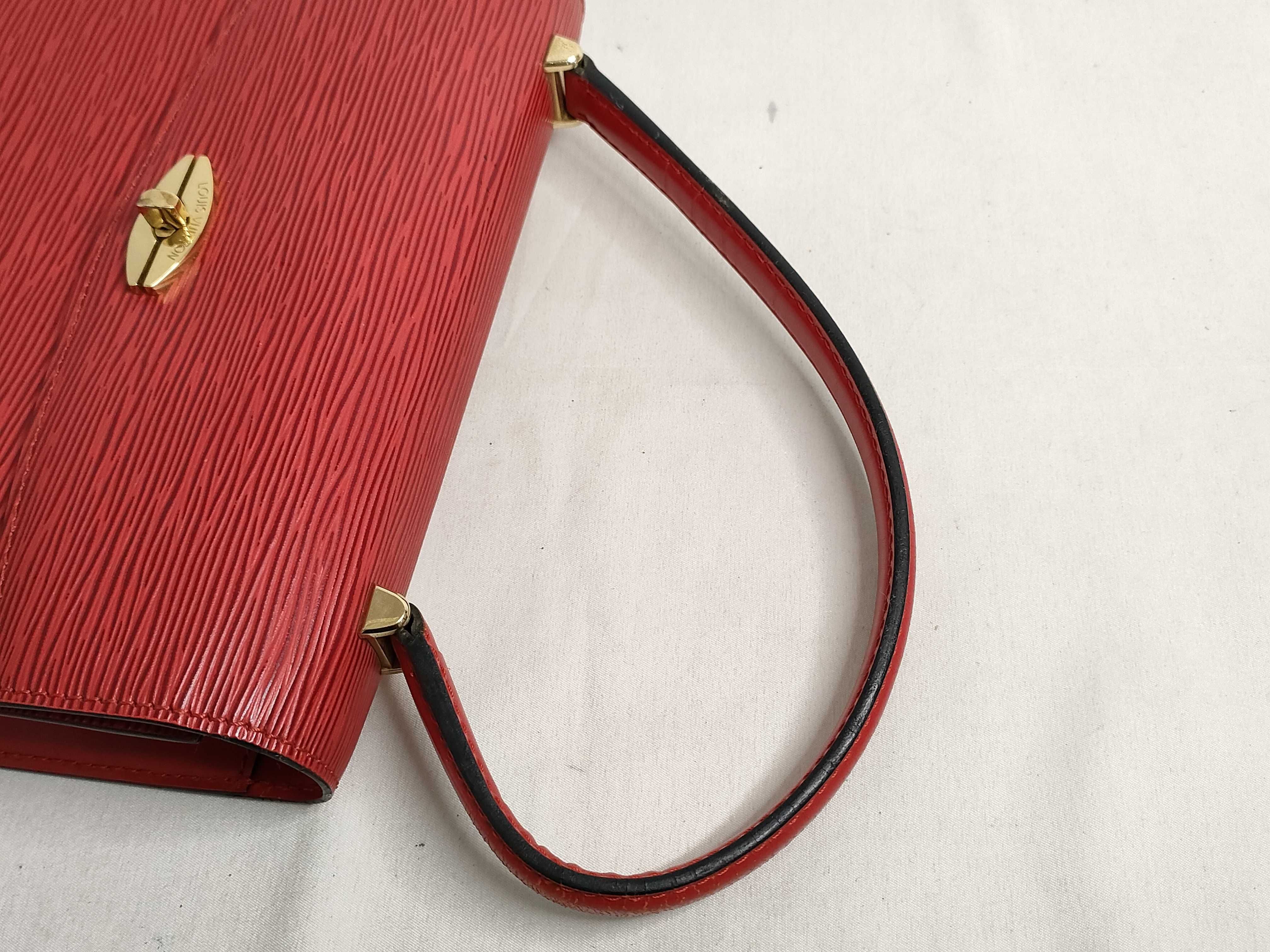 Epi Louis Vuitton M52377 Malesherbes Handbag Epi Castilian Red Leather Handbag — view 3