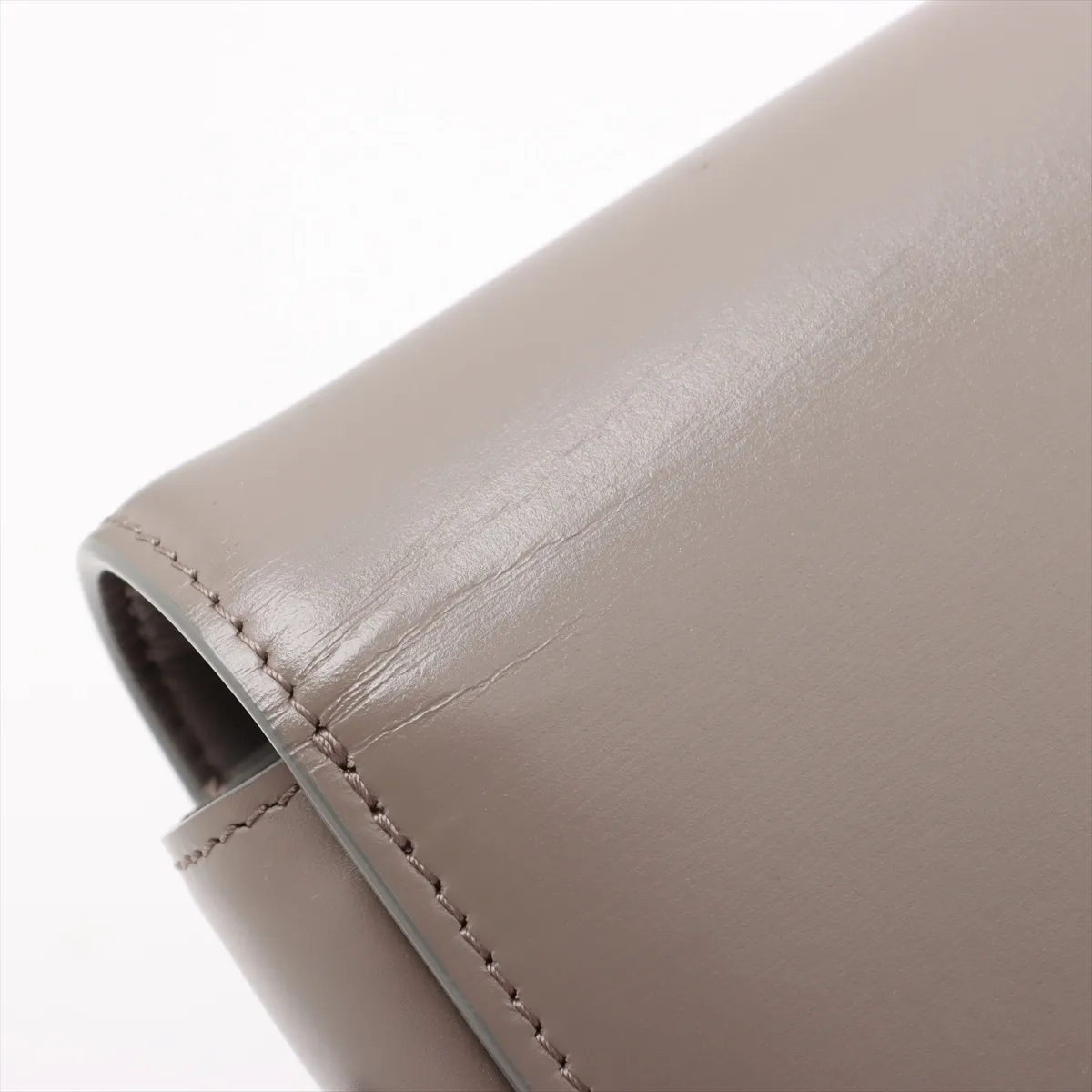 Triomphe Teen Leather Shoulder Bag Gray — view 15