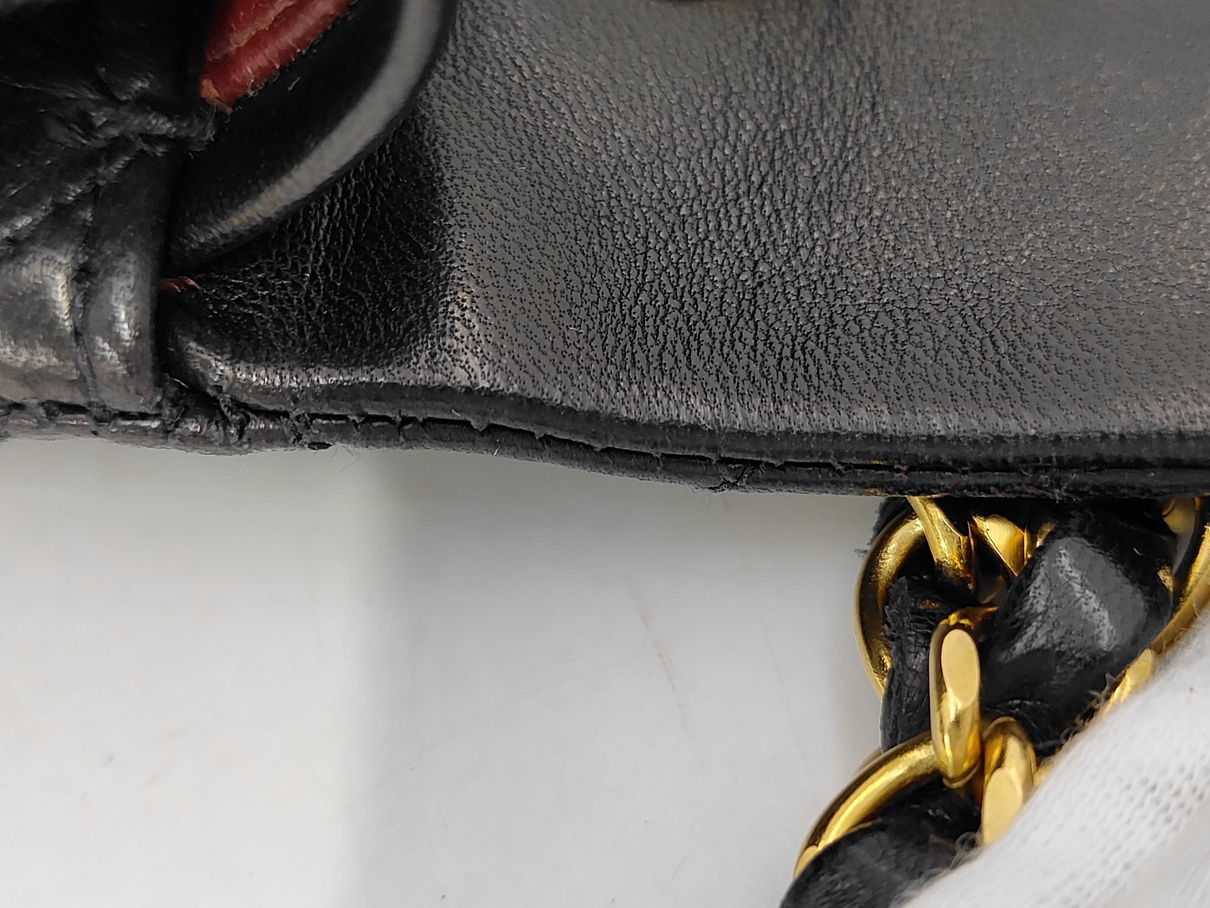 Lambskin Matelassé Double Chain Shoulder Bag — view 6