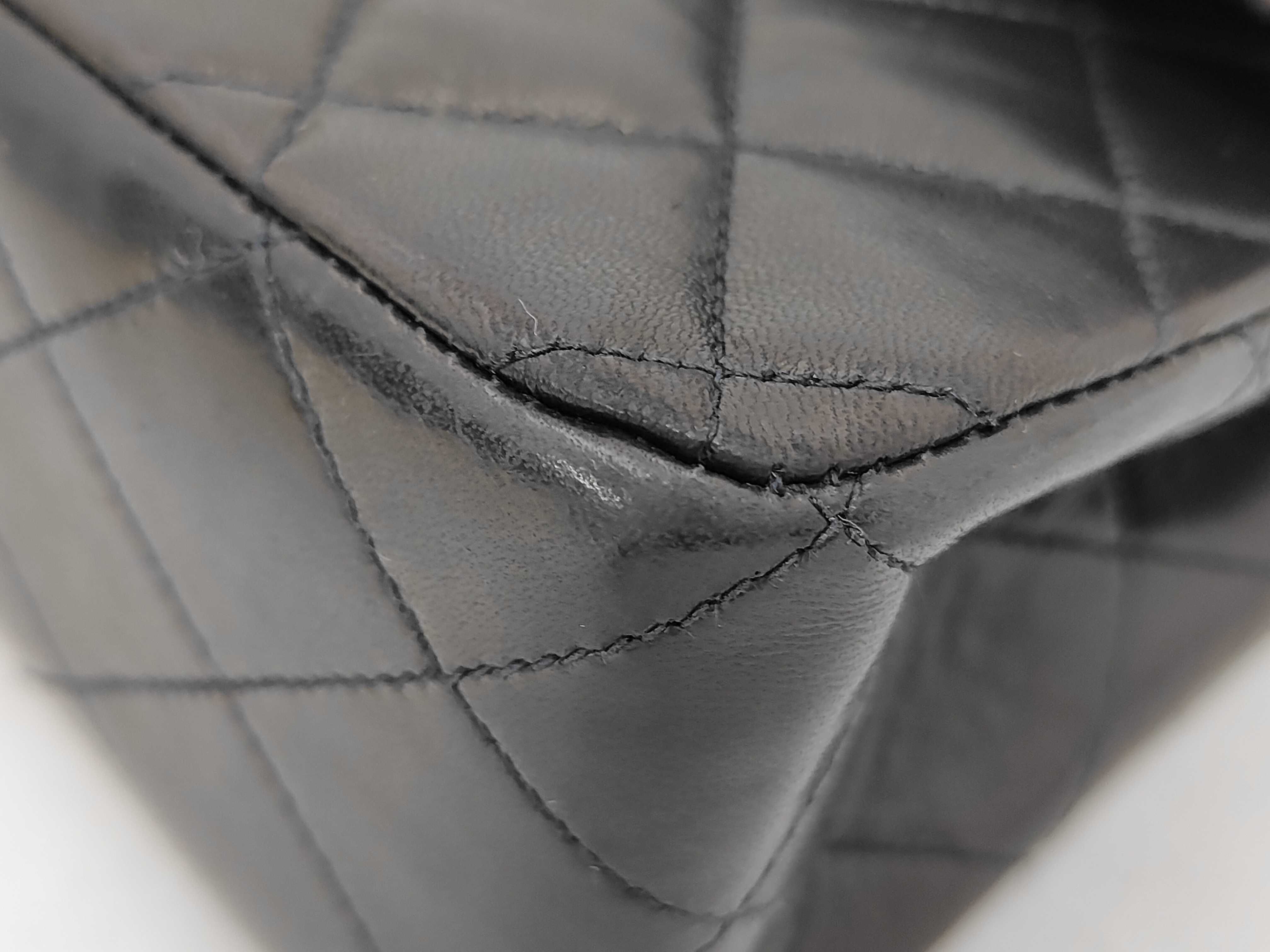 Lambskin Matelassé Double Chain Shoulder Bag — view 8