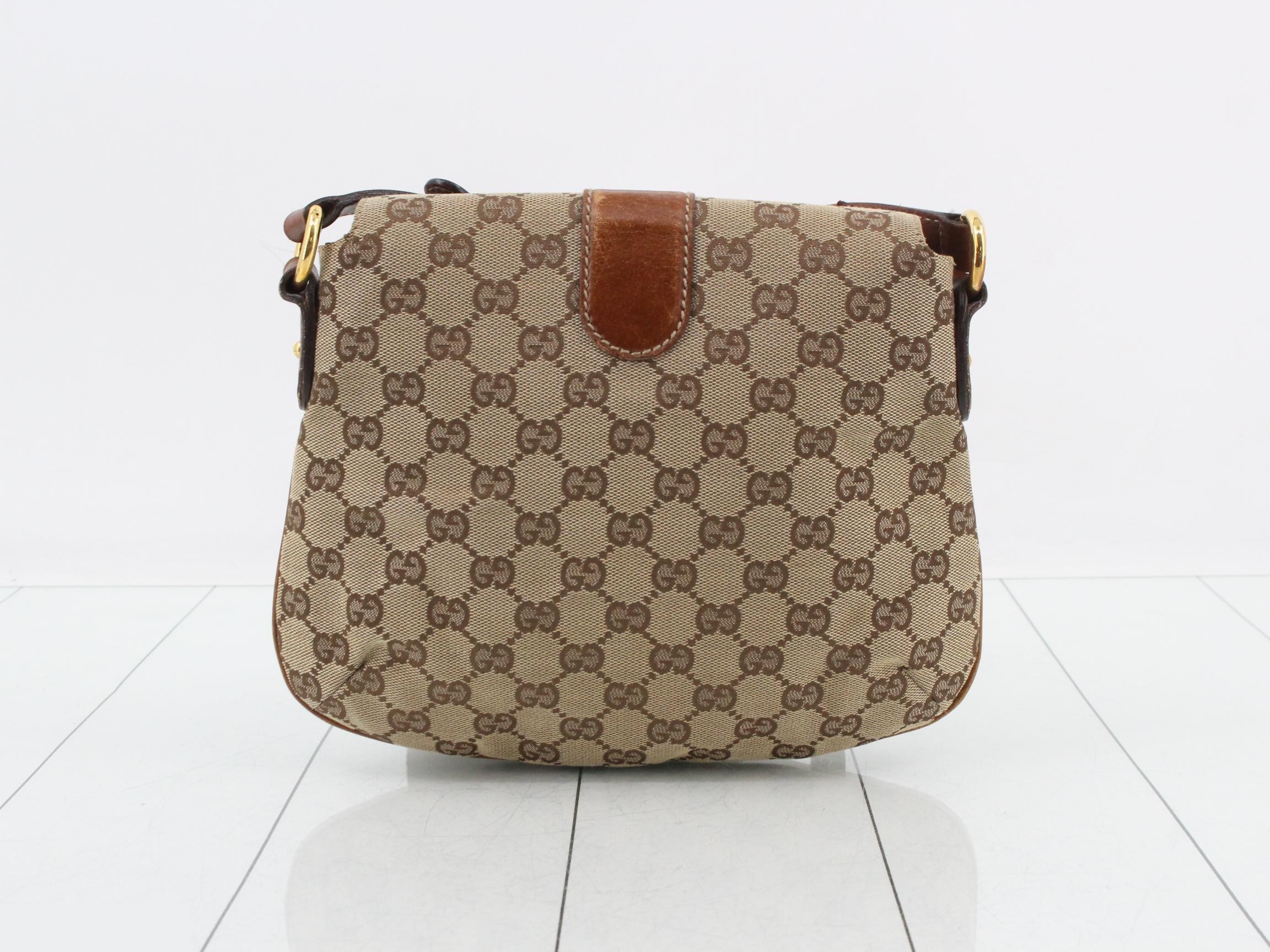 159301 GG Canvas Horsebit Shoulder Bag — view 2