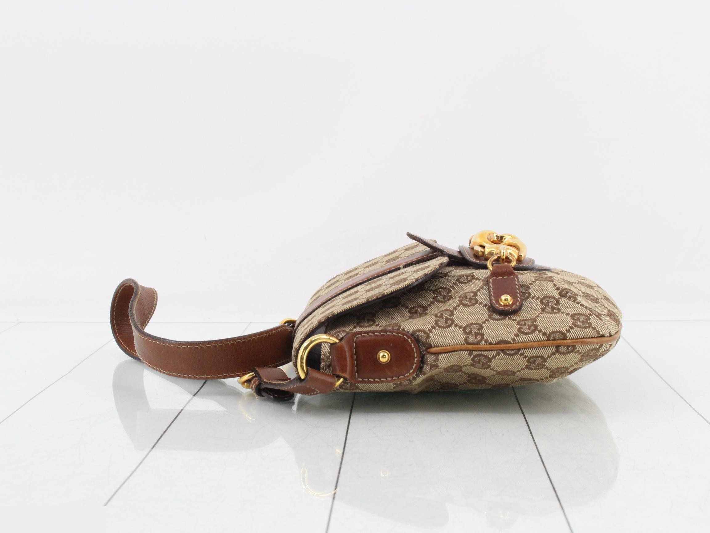 159301 GG Canvas Horsebit Shoulder Bag — view 4
