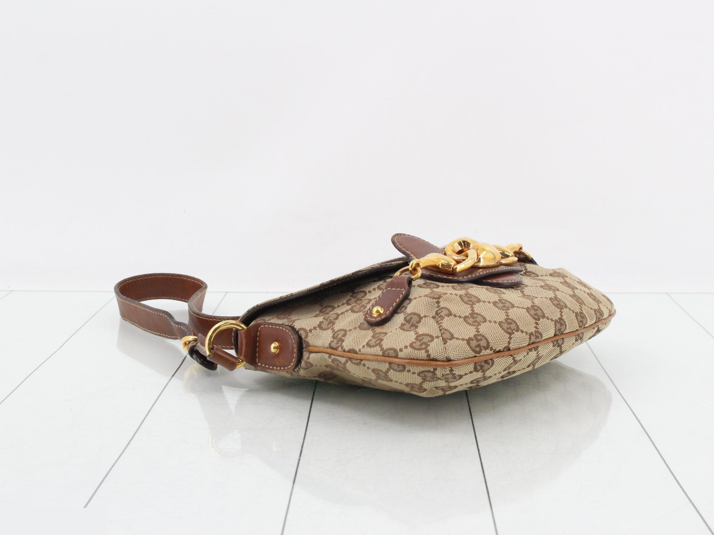 159301 GG Canvas Horsebit Shoulder Bag — view 5