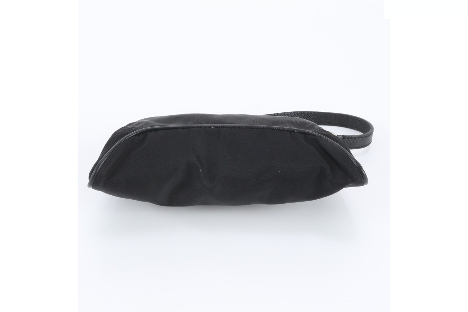 Tessuto Nylon Triangle Logo Leather Handbag — view 5