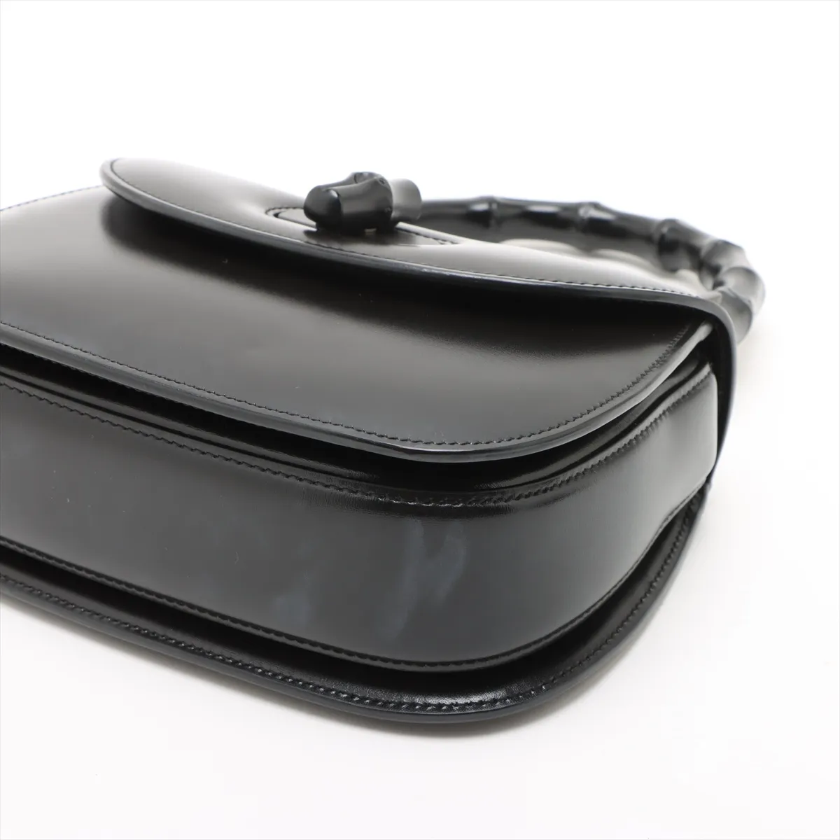 Bamboo 1947 Leather 2WAY Handbag Black 675797 — view 3