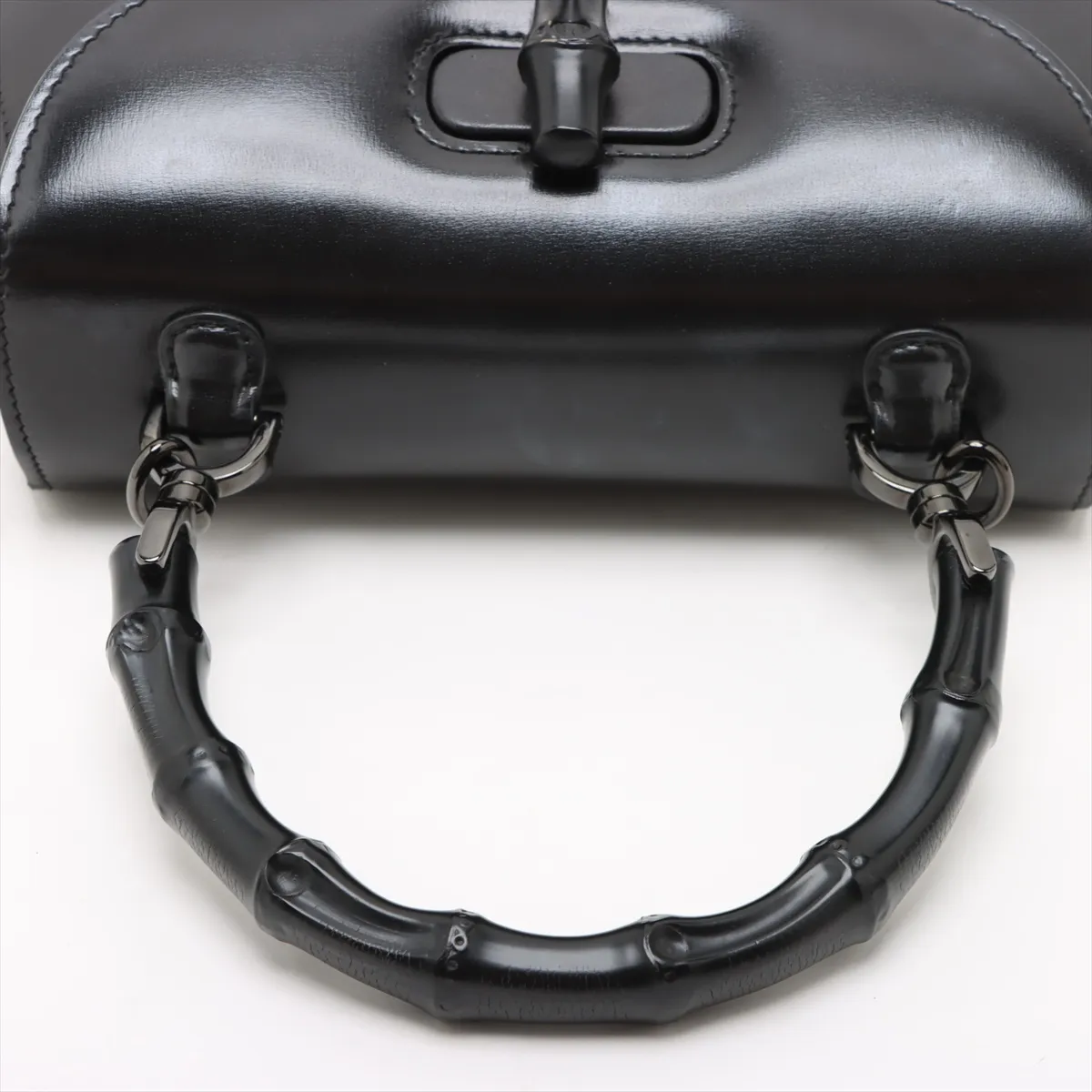 Bamboo 1947 Leather 2WAY Handbag Black 675797 — view 5
