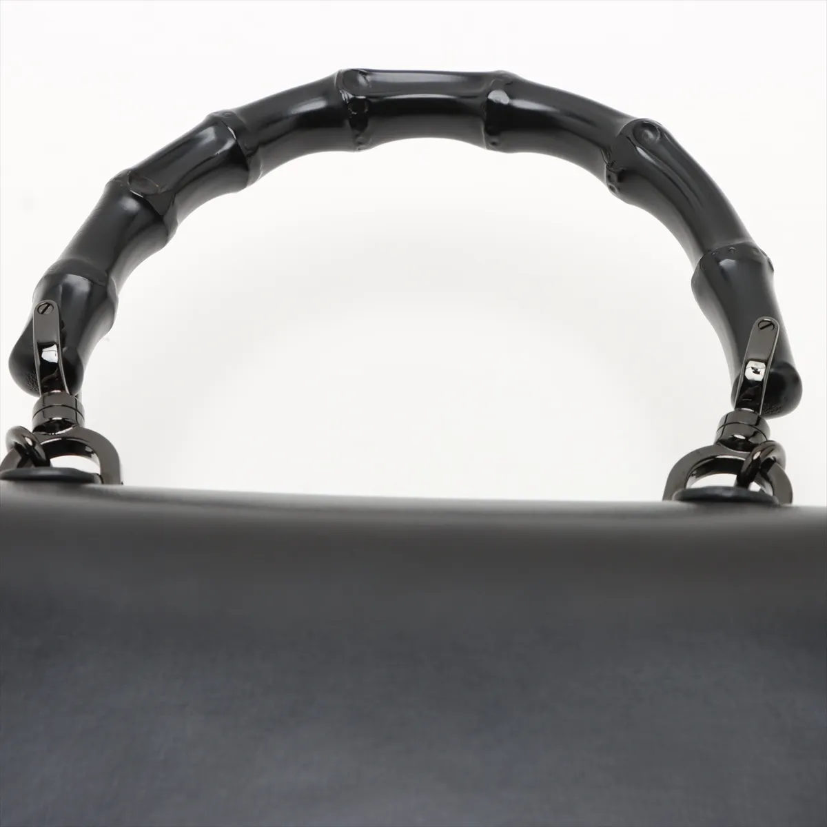 Bamboo 1947 Leather 2WAY Handbag Black 675797 — view 6