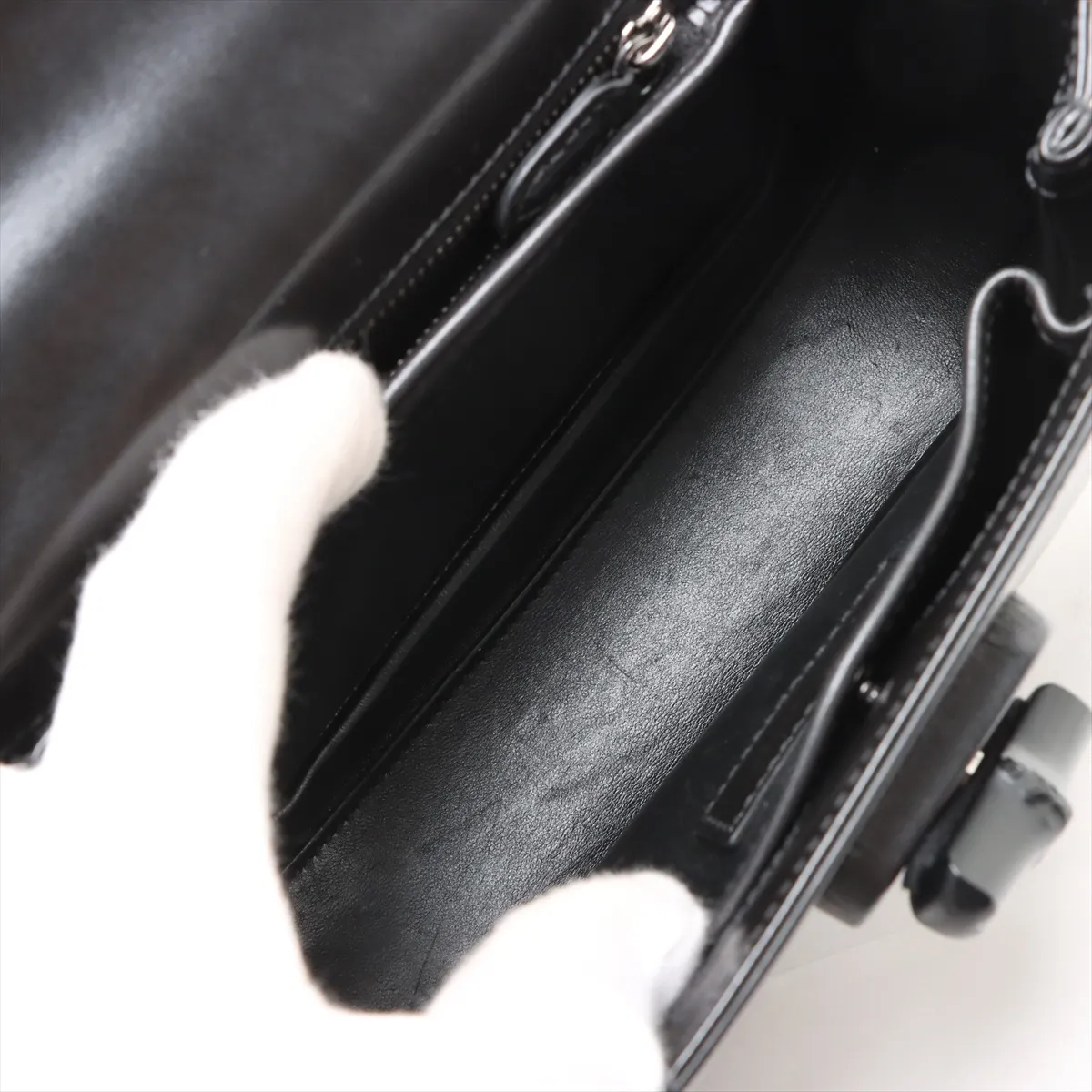Bamboo 1947 Leather 2WAY Handbag Black 675797 — view 10