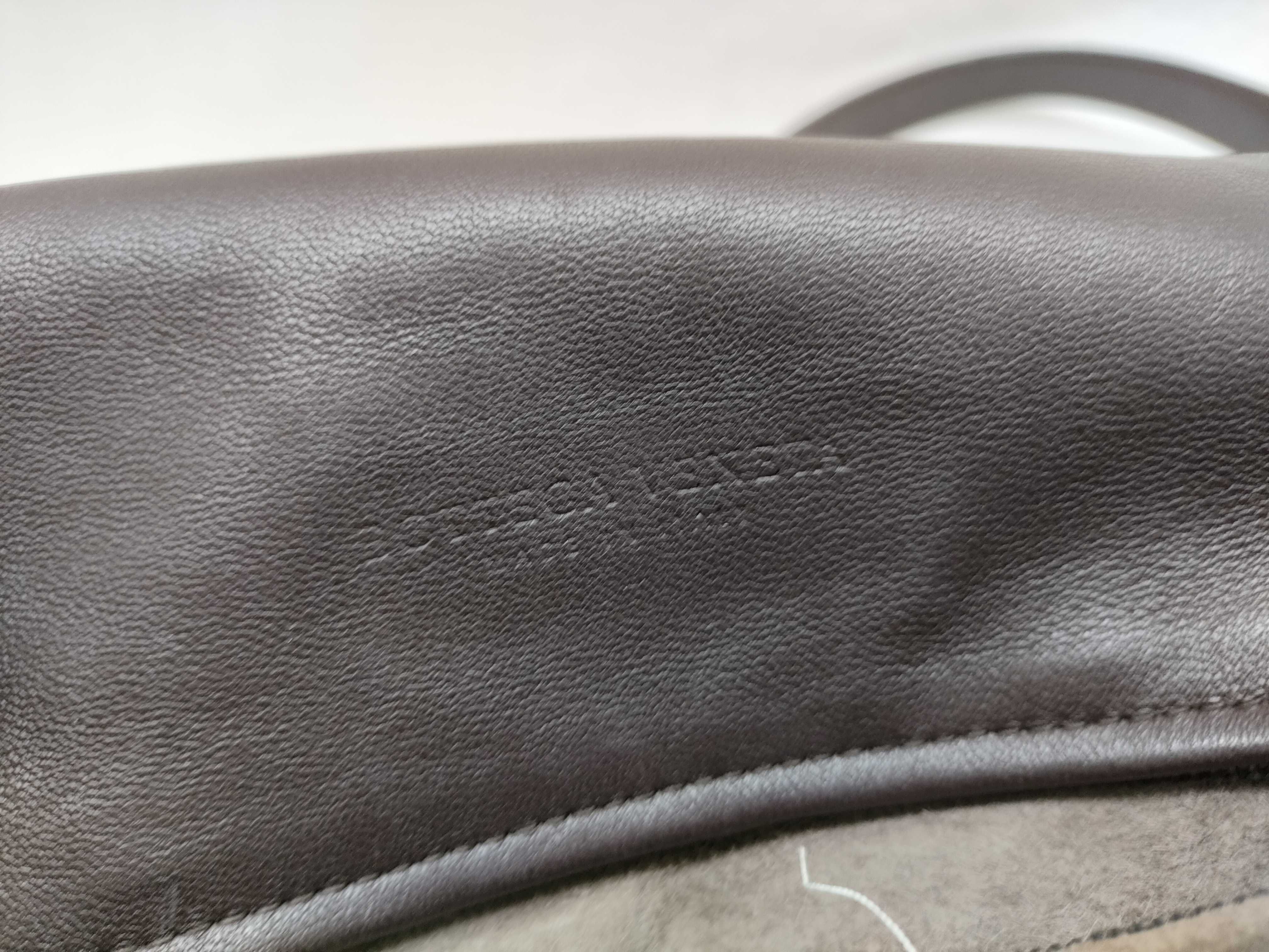 Intrecciato Shoulder Bag, Brown — view 12
