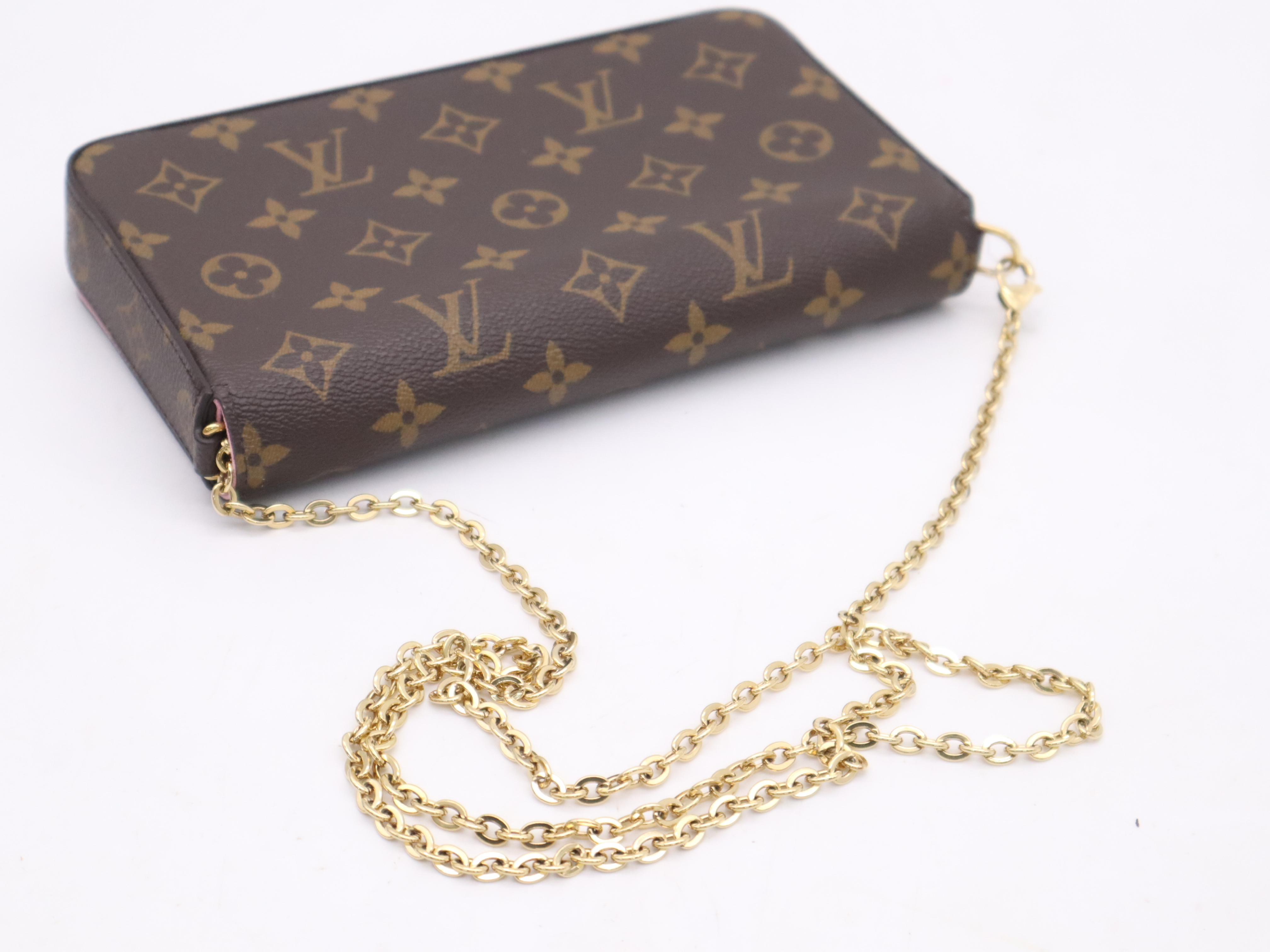 M81545 Monogram Vivienne Pochette Felicie Shoulder Bag with Chain Strap, 2 Pouches, and Dust Bag — view 6