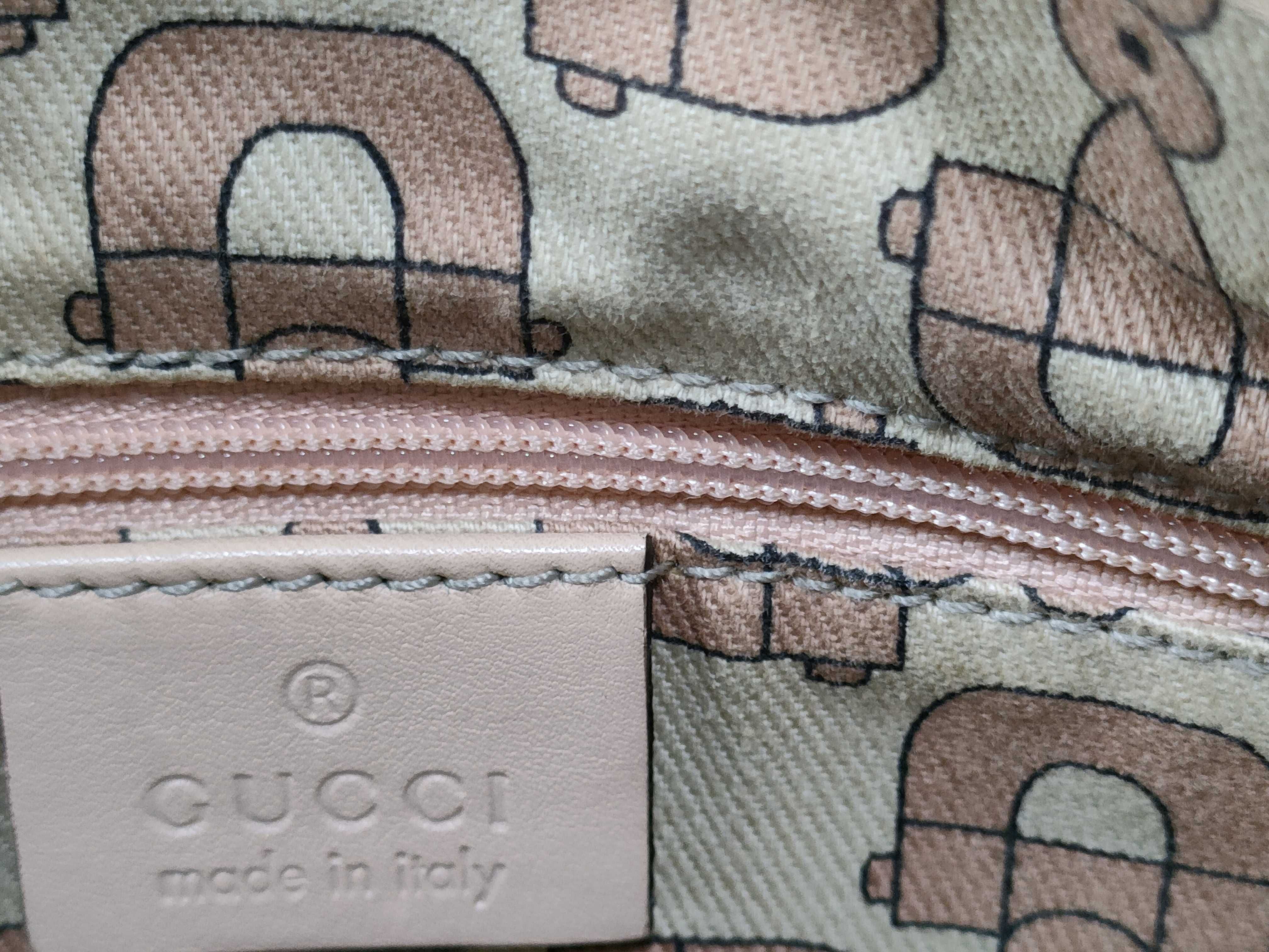 Guccissima Abbey Leather Tote Bag, Beige, 130736 (Handbag) — view 12