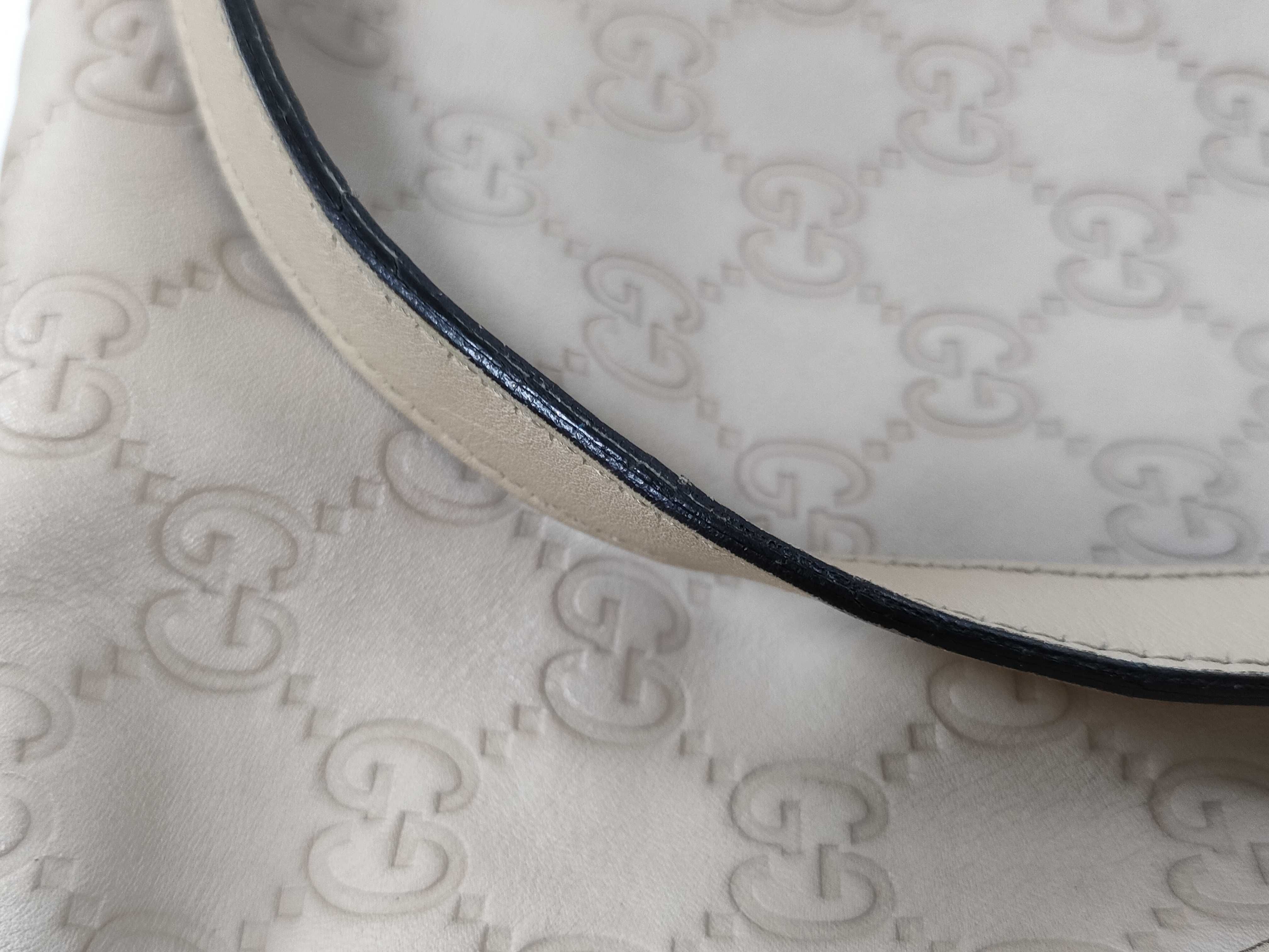 Guccissima Abbey Leather Tote Bag, Beige, 130736 (Handbag) — view 15
