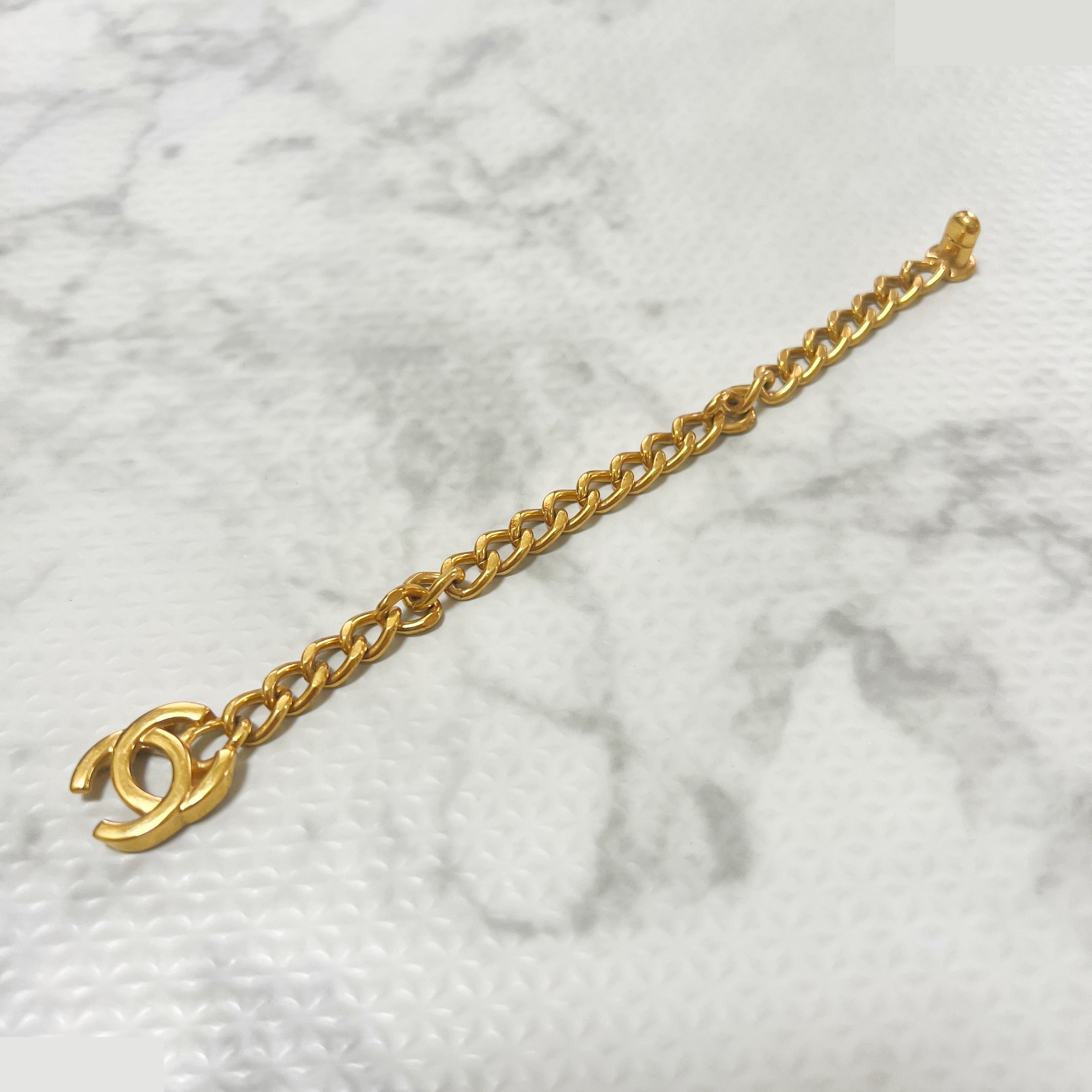 96P Turnlock Coco Mark Chain Bracelet, Wrist Circumference Approx. 16cm — view 6