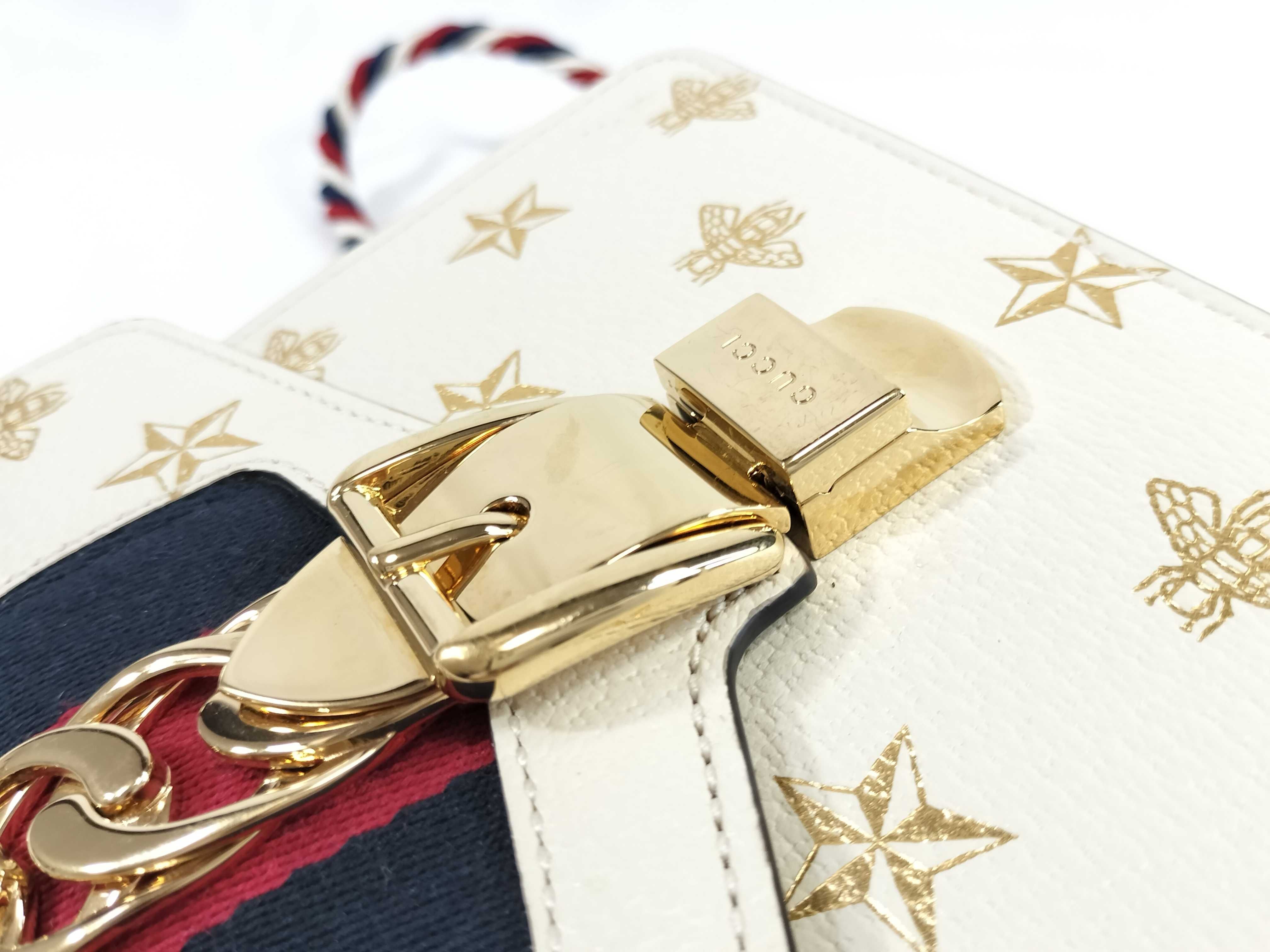 Sylvie White Leather Handbag — view 14