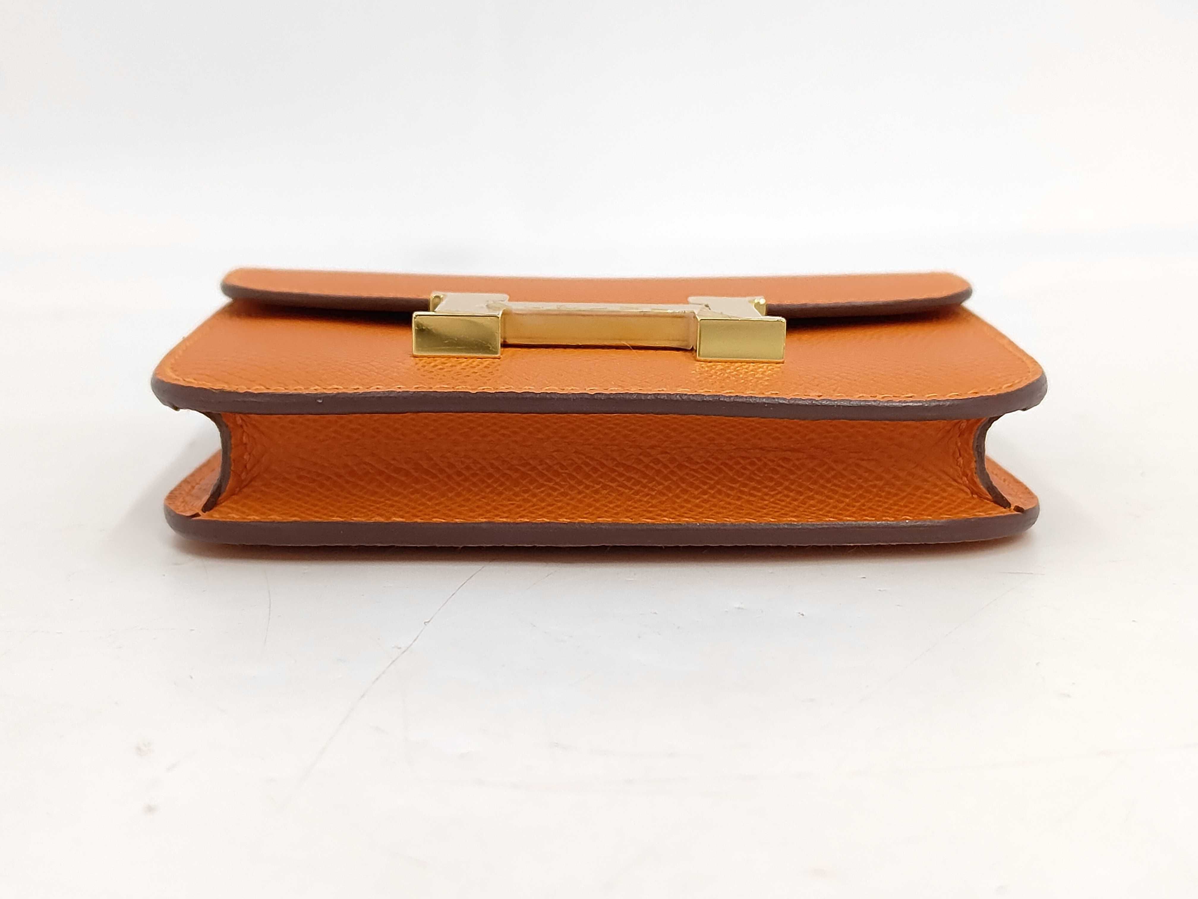 Constance Slim Epsom Orange W Stamp GD Wallet — view 3