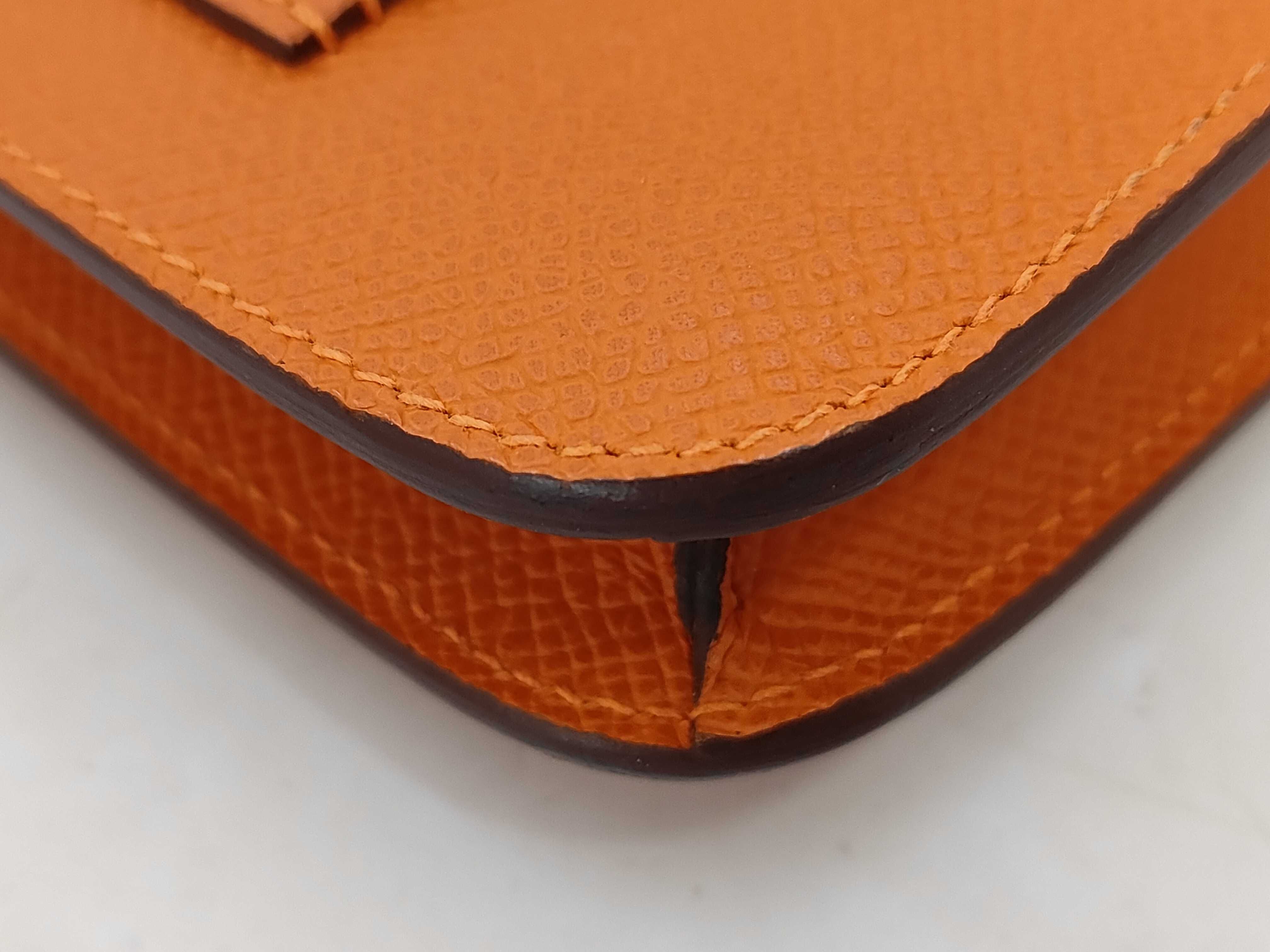 Constance Slim Epsom Orange W Stamp GD Wallet — view 4