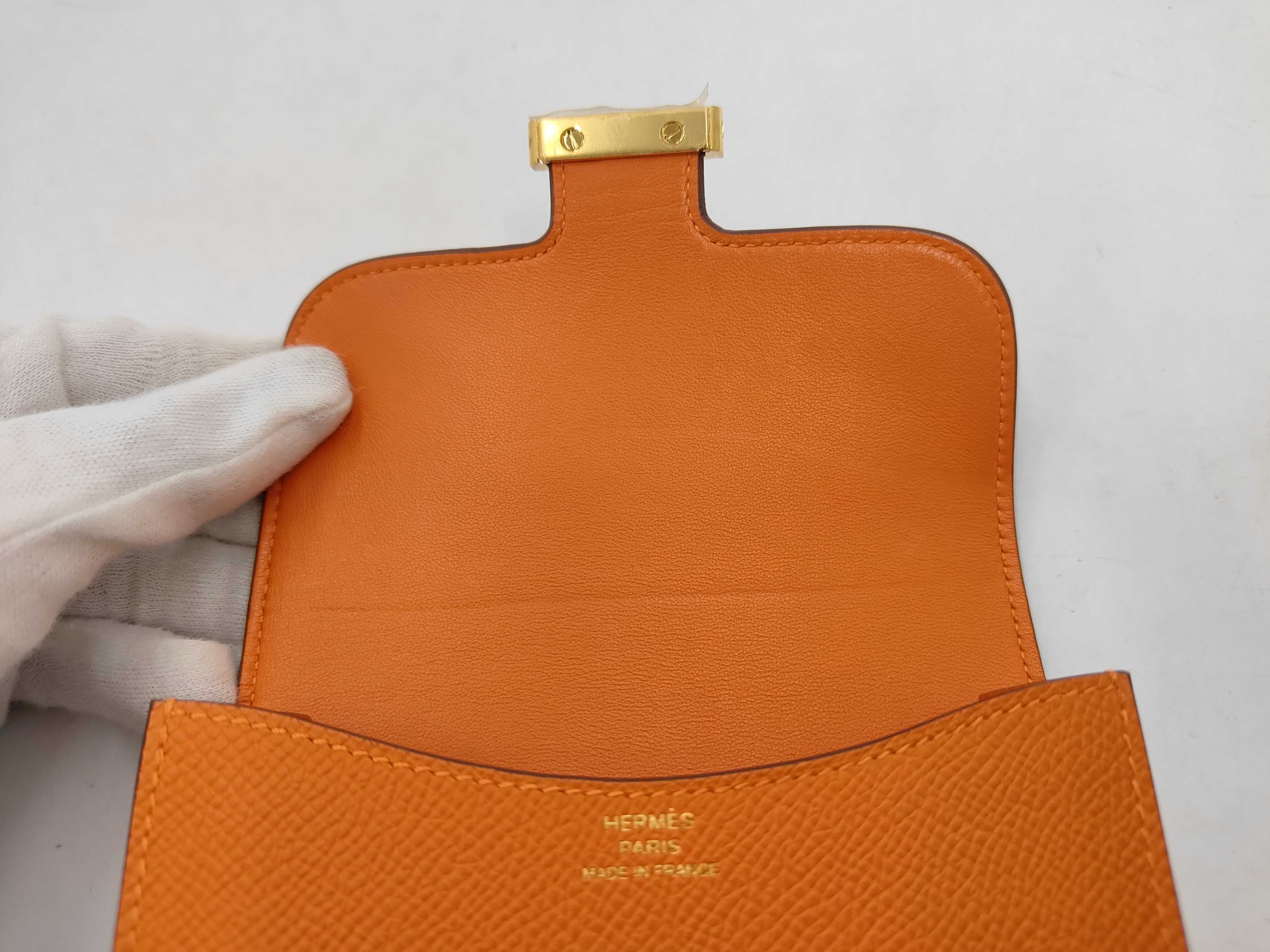 Constance Slim Epsom Orange W Stamp GD Wallet — view 6