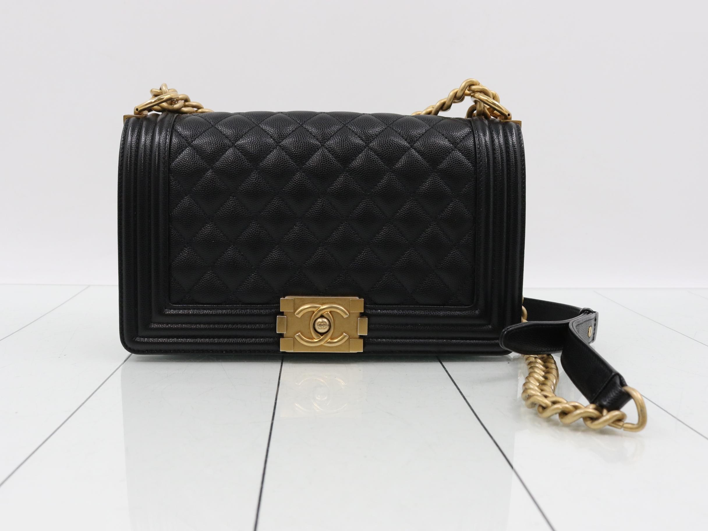 Caviar Skin Boy Chanel Black