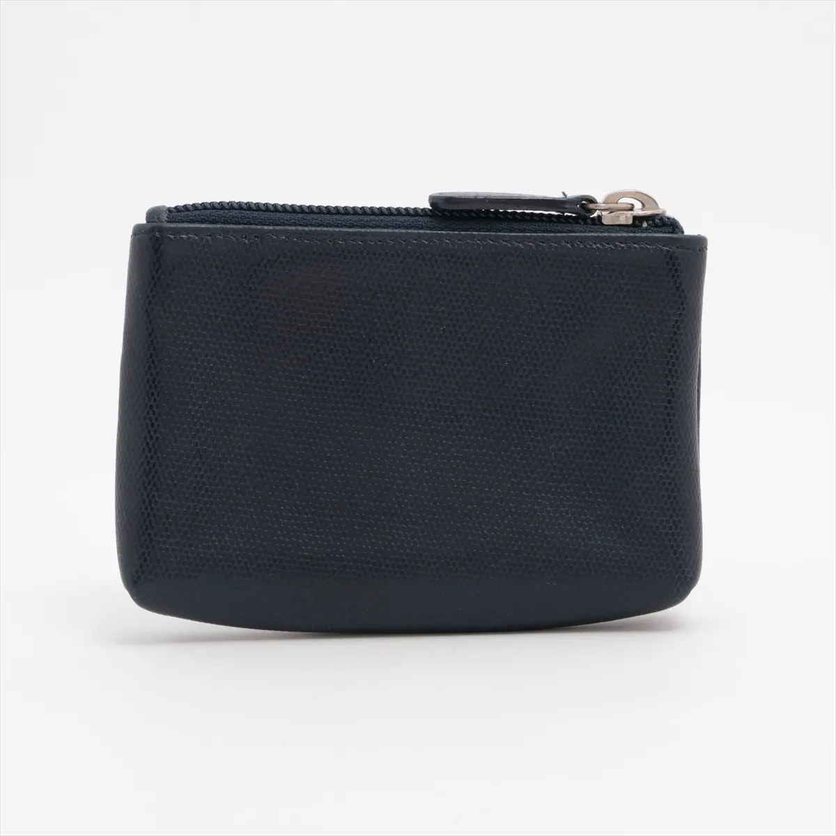 Cocomark Leather Coin Case Navy Silver Hardware 14376362 — view 2