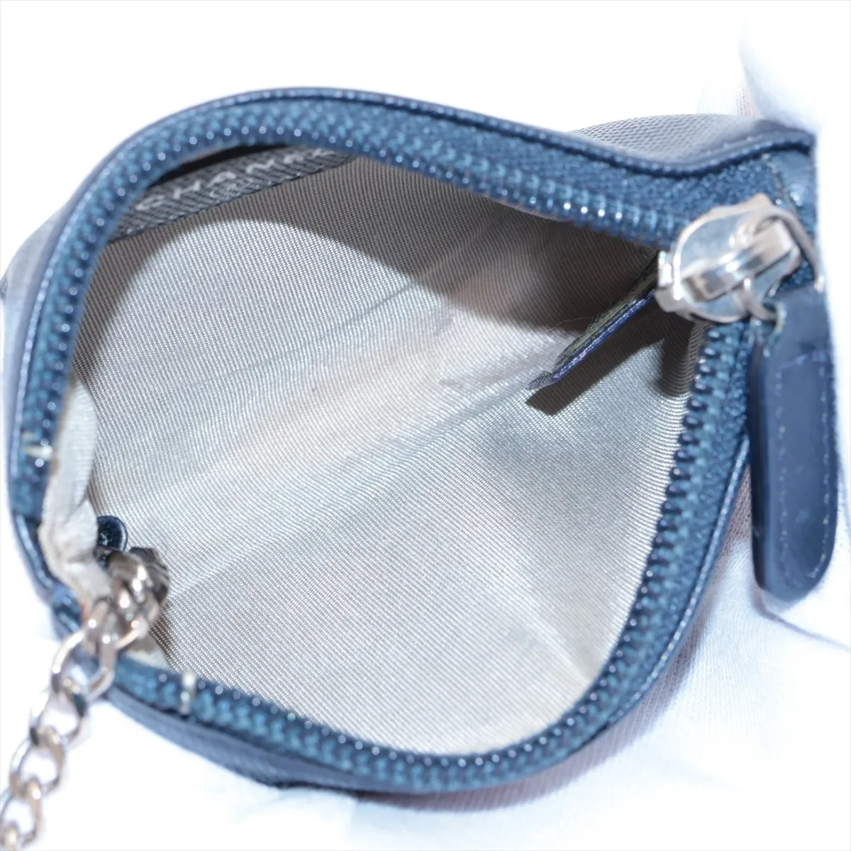 Cocomark Leather Coin Case Navy Silver Hardware 14376362 — view 3