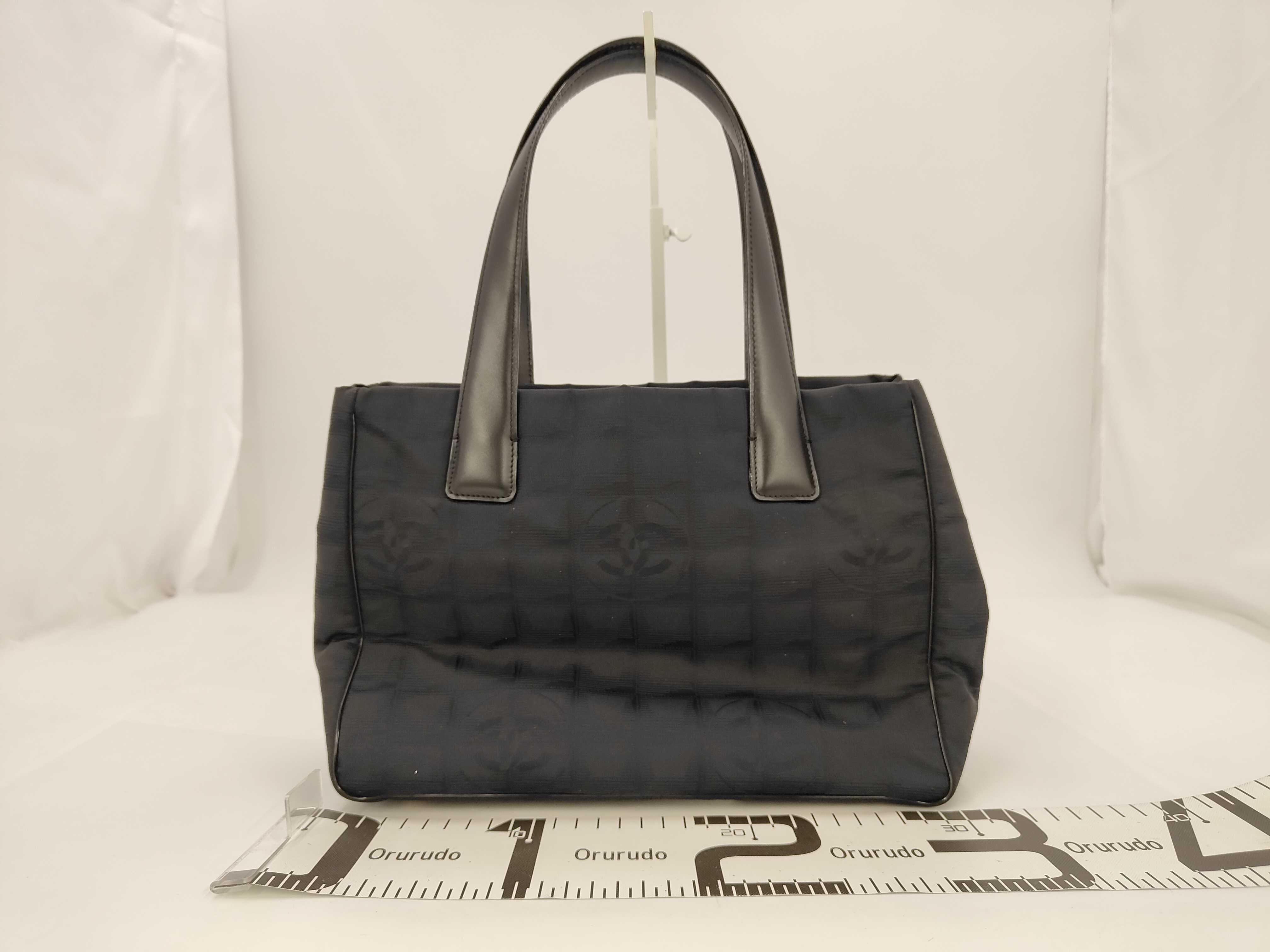 New Travel Line Nylon x Leather Black Gold Hardware Tote Bag — view 2