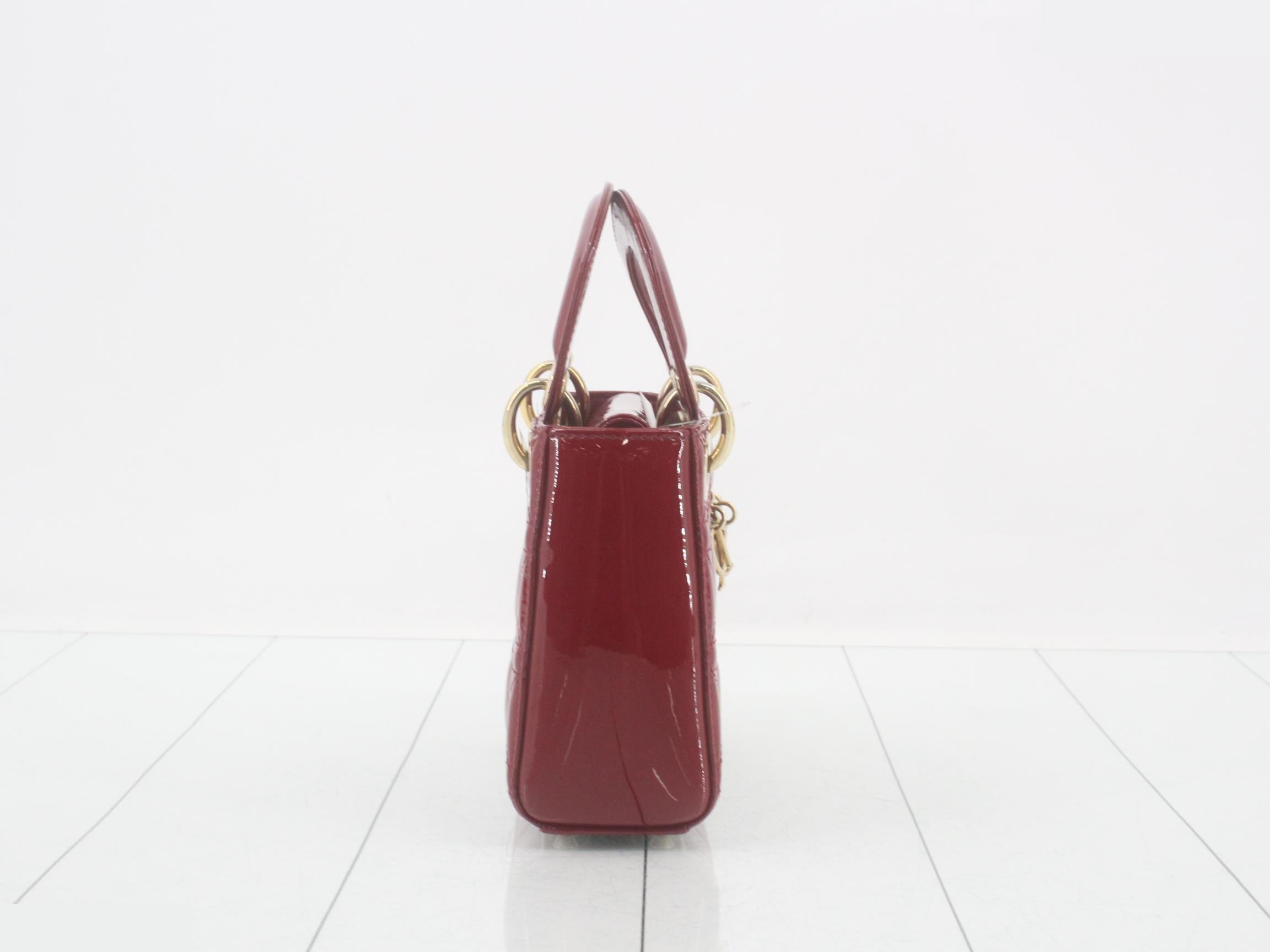 Lady Dior Cannage Enamel 2-Way Shoulder/Handbag — view 4
