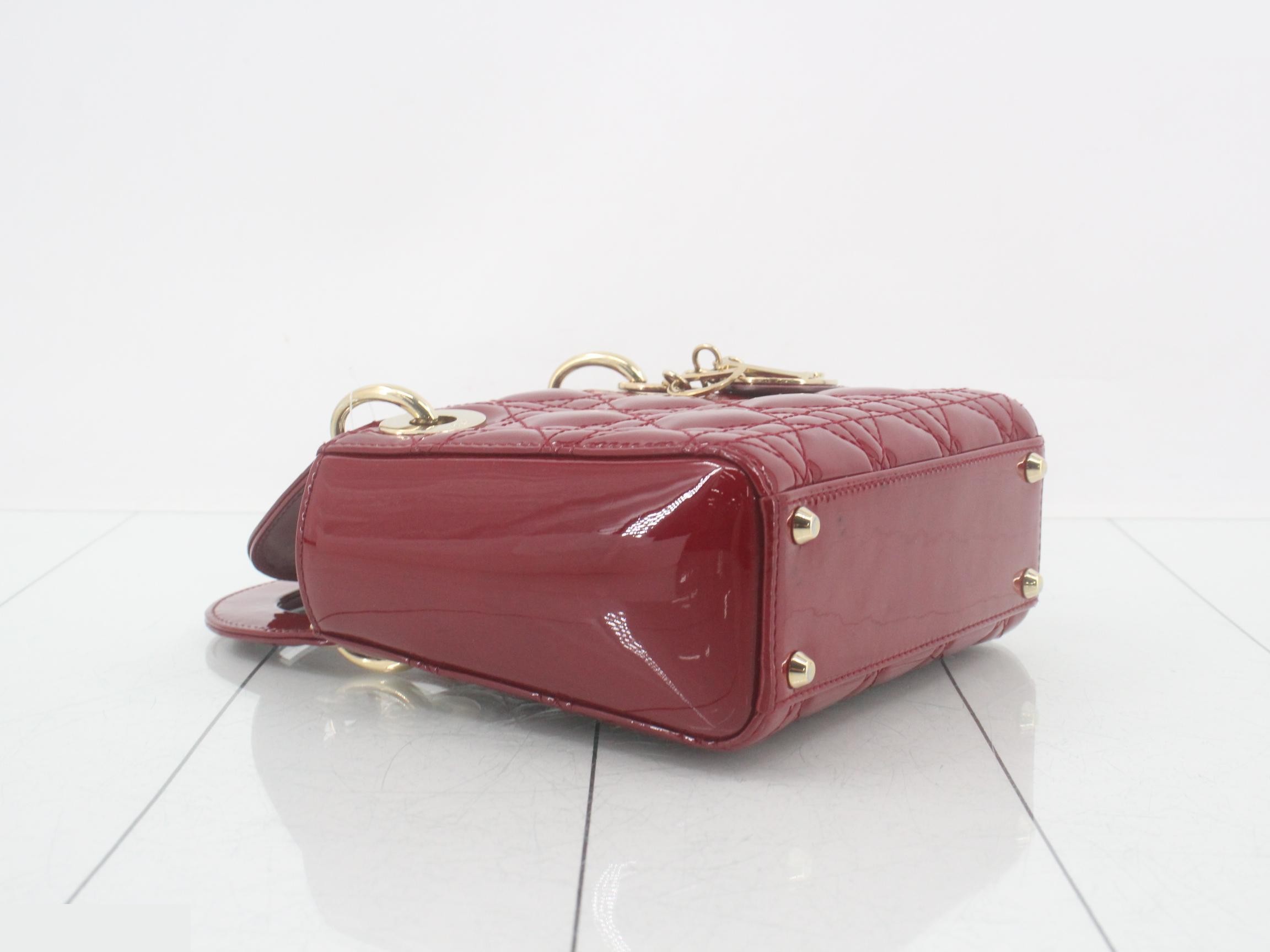 Lady Dior Cannage Enamel 2-Way Shoulder/Handbag — view 5