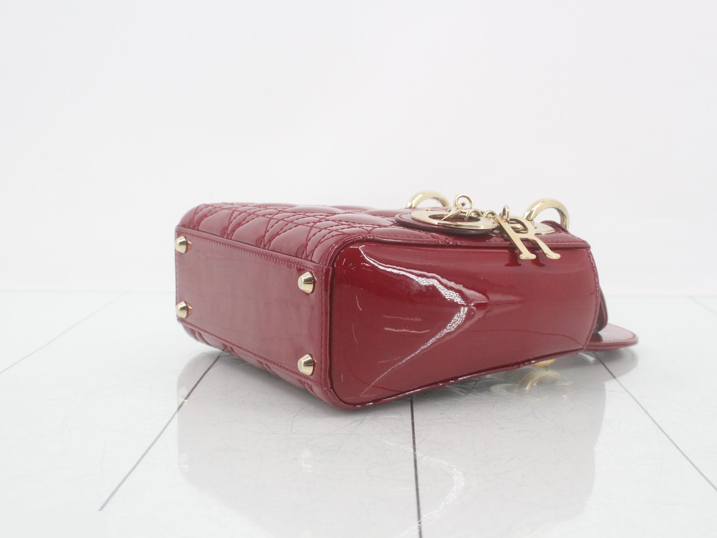 Lady Dior Cannage Enamel 2-Way Shoulder/Handbag — view 6