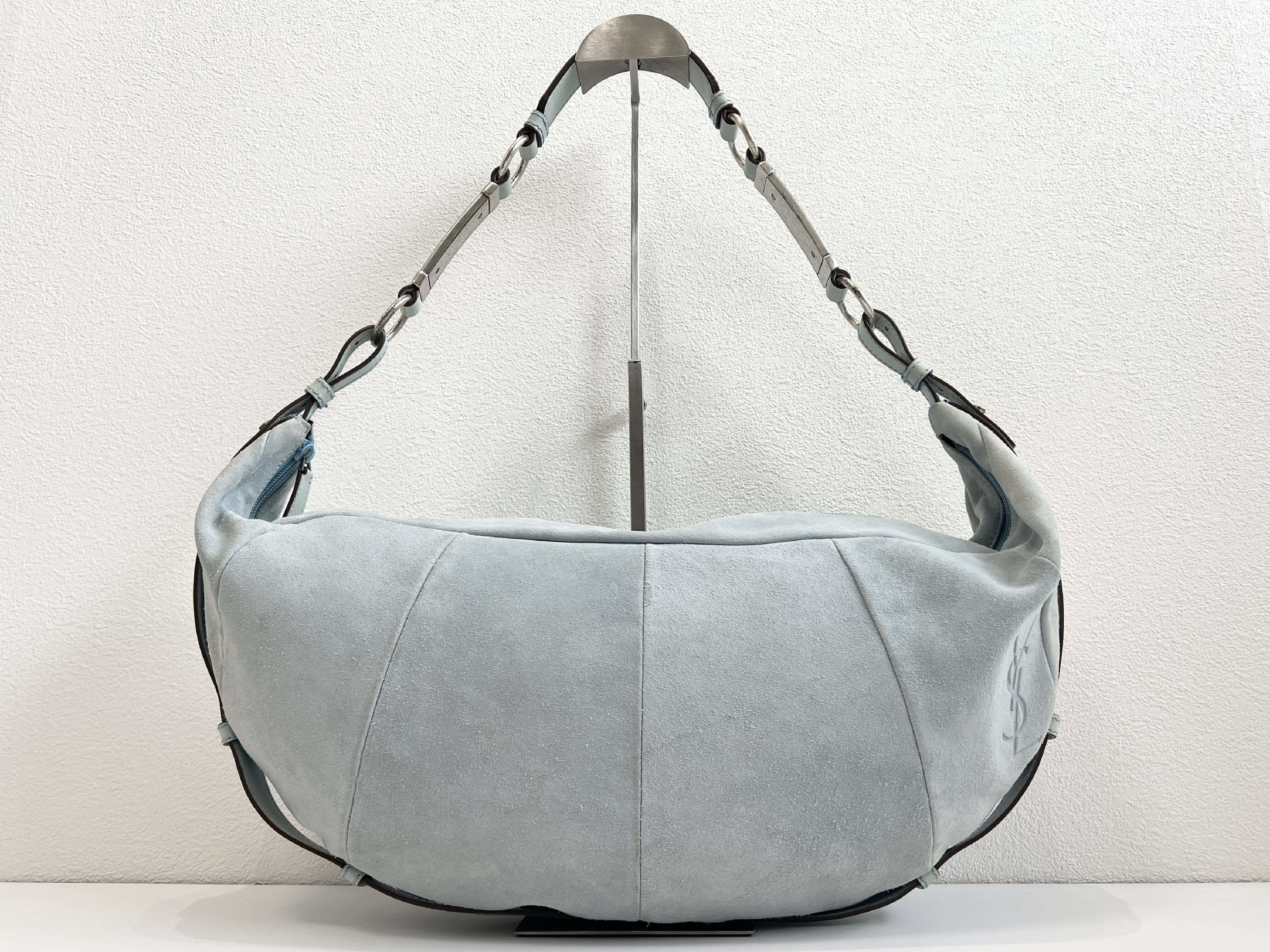 Rive Gauche Mombasa Suede Leather Ring Shoulder Bag — view 2