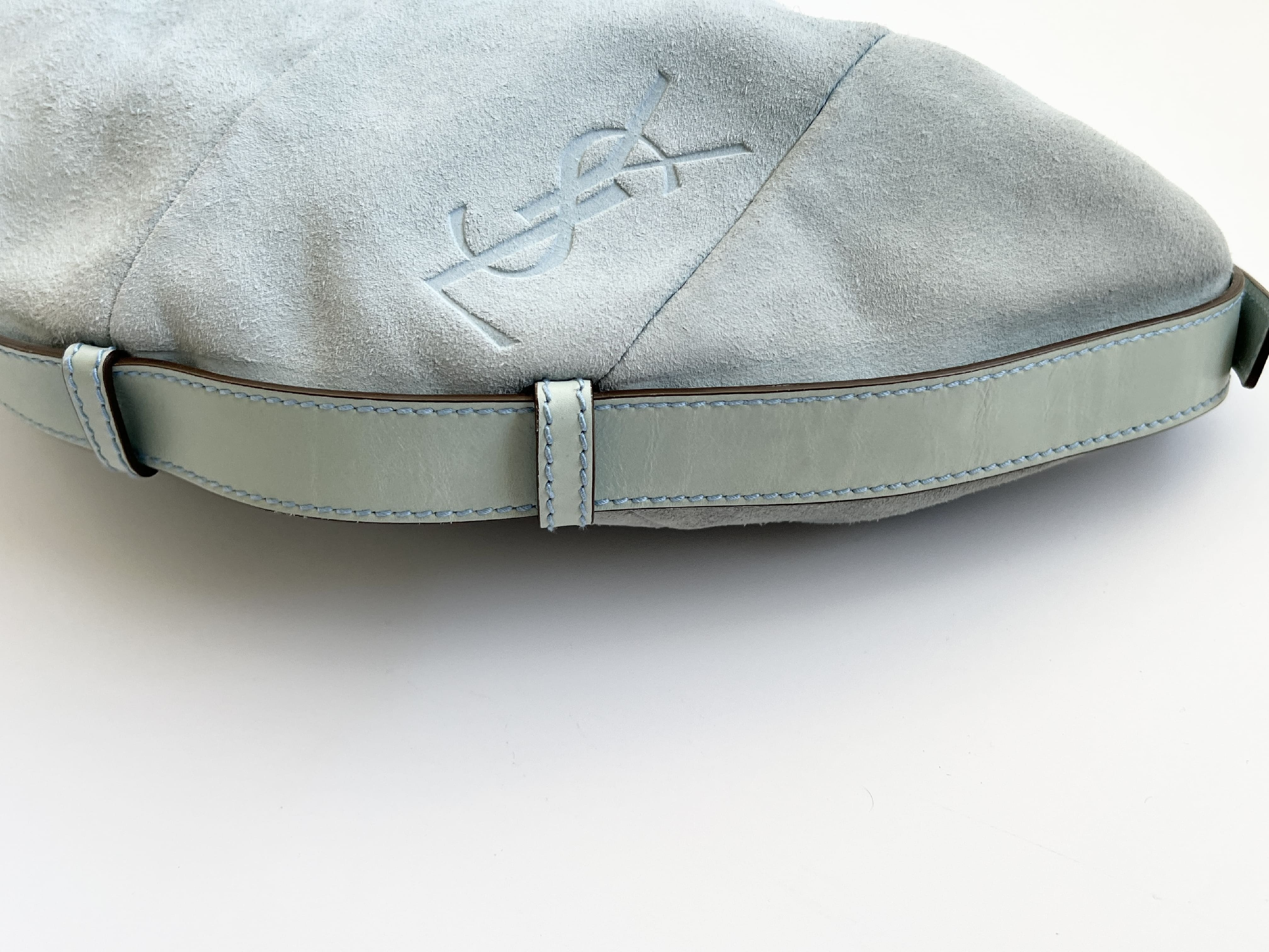 Rive Gauche Mombasa Suede Leather Ring Shoulder Bag — view 12