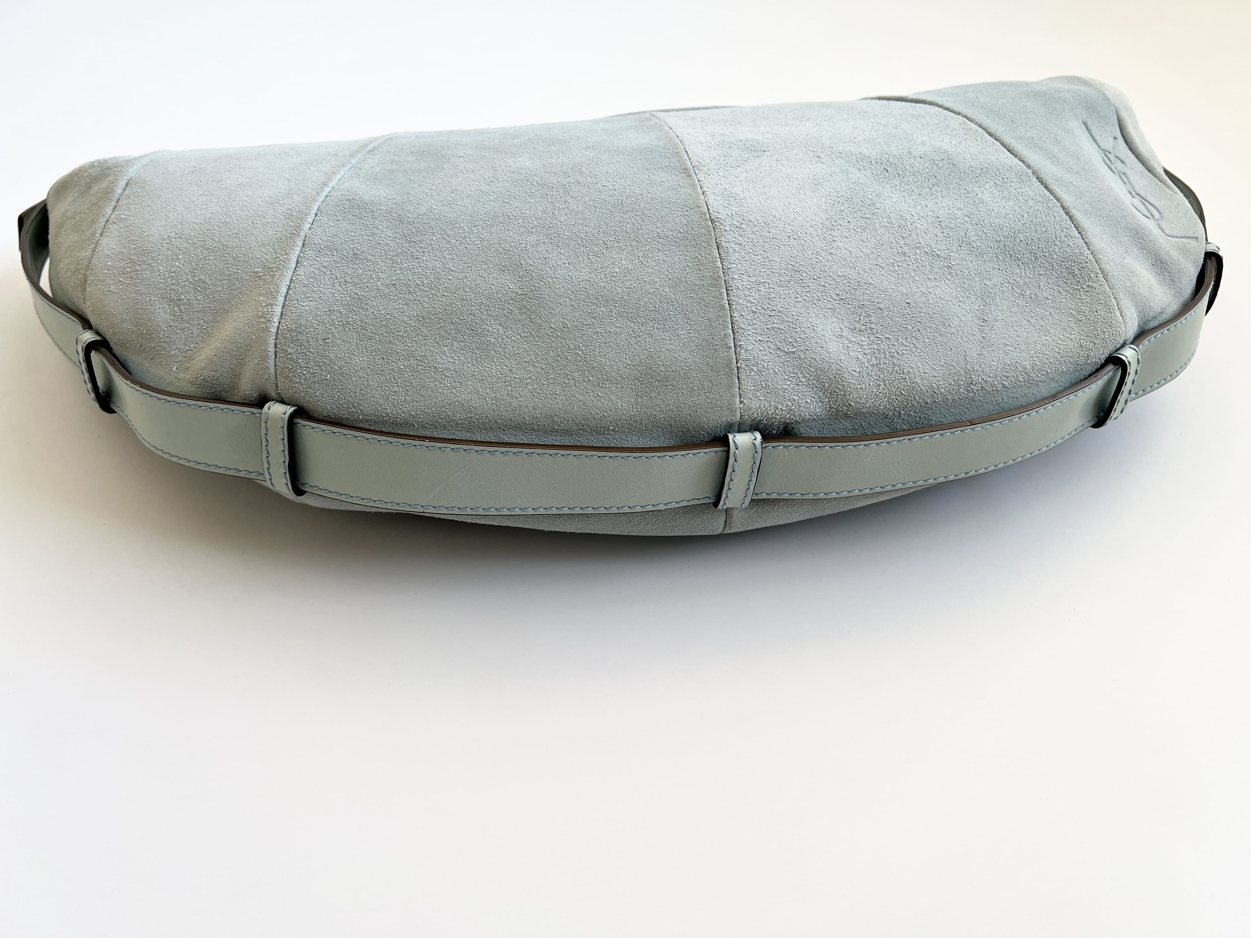 Rive Gauche Mombasa Suede Leather Ring Shoulder Bag — view 15
