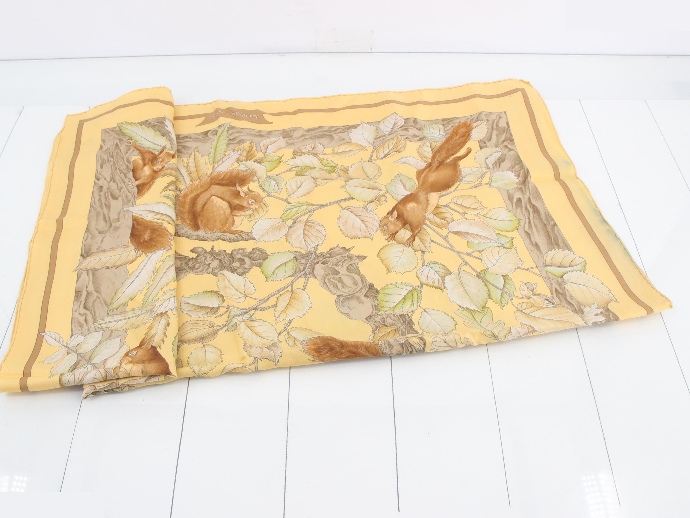 scarf, carre 90, squirrel pattern — view 3