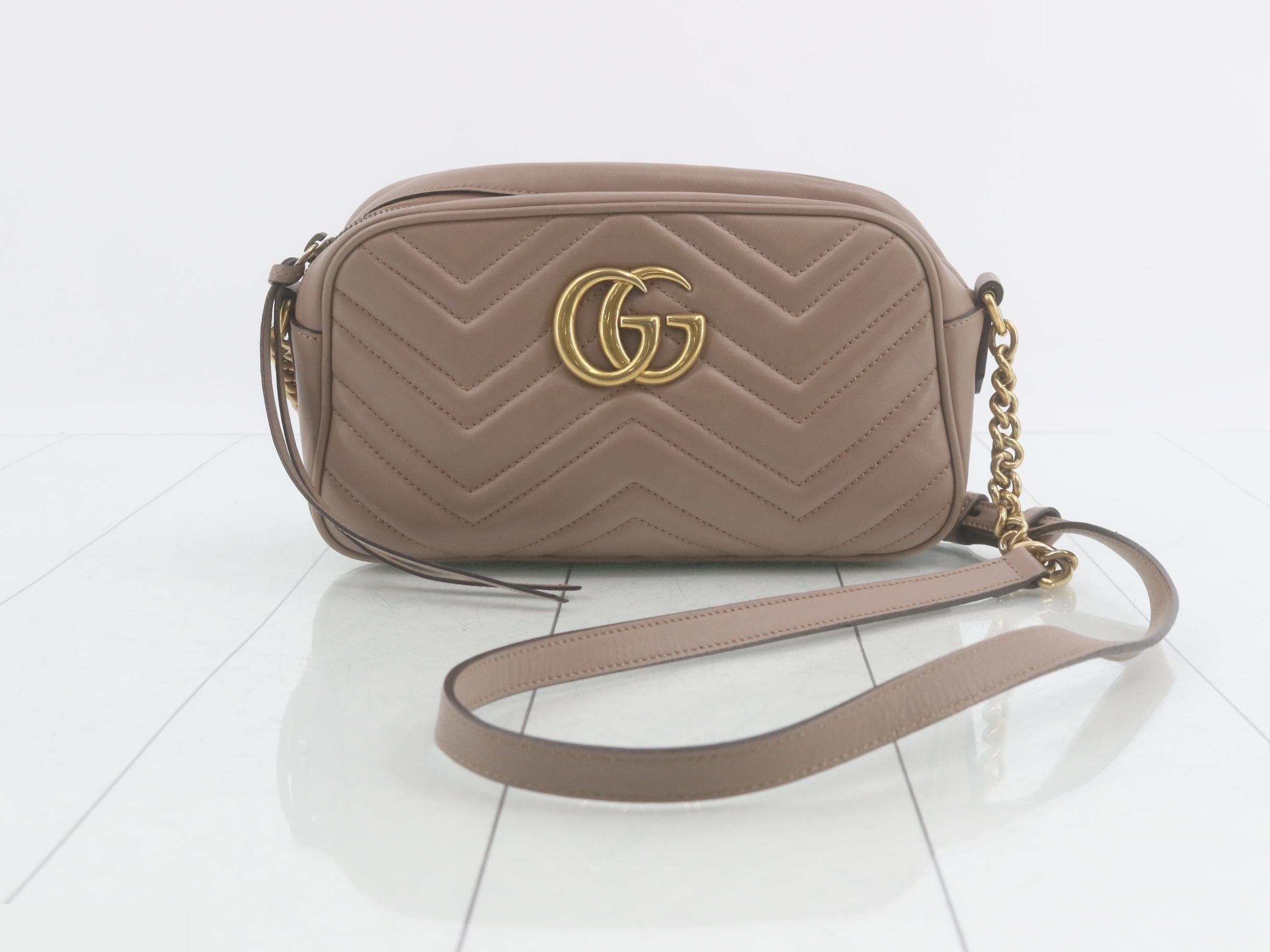 GG Marmont Leather Chain Shoulder Bag