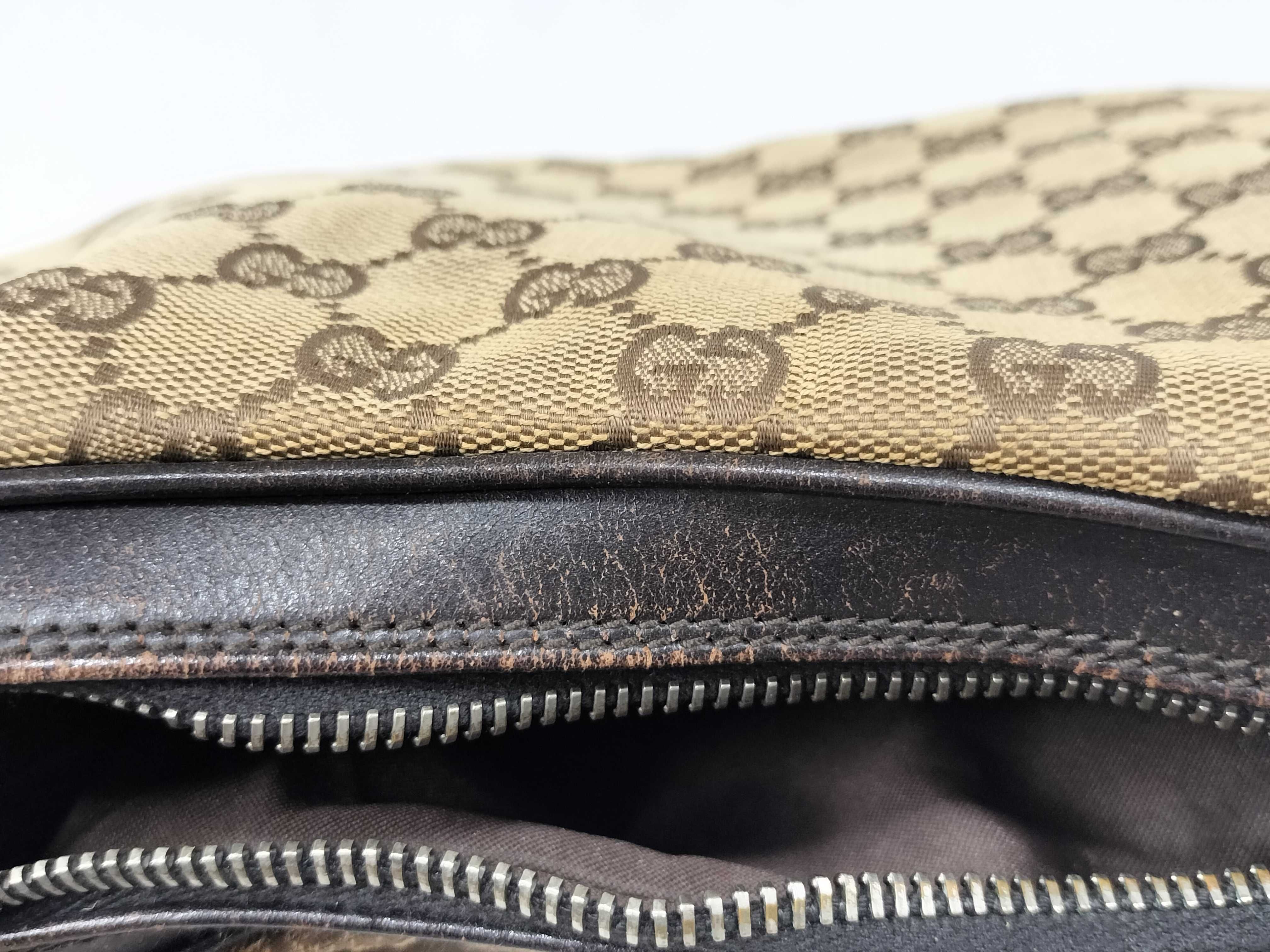 GG Canvas Gucci GG Pattern Canvas Leather Shoulder Bag Sherry Line Shoulder Bag — view 14