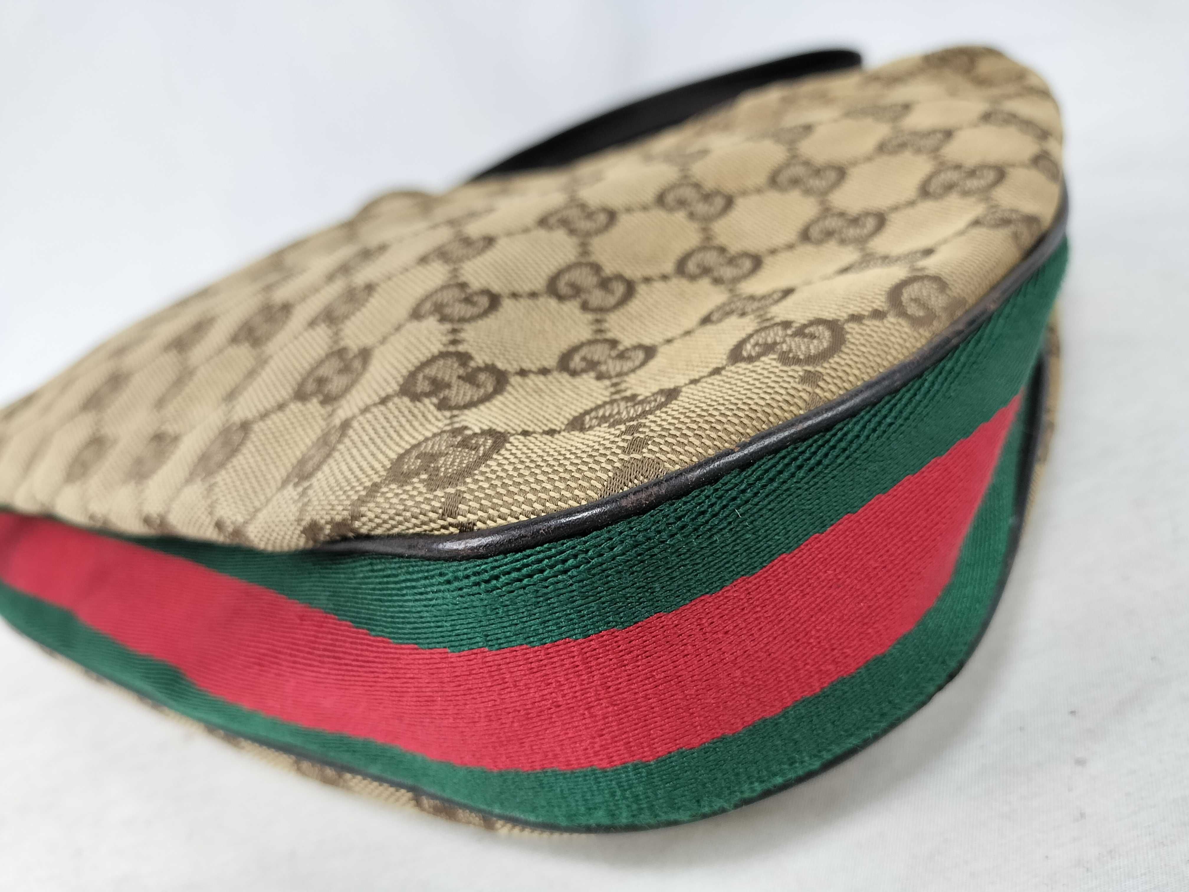 GG Canvas Gucci GG Pattern Canvas Leather Shoulder Bag Sherry Line Shoulder Bag — view 7