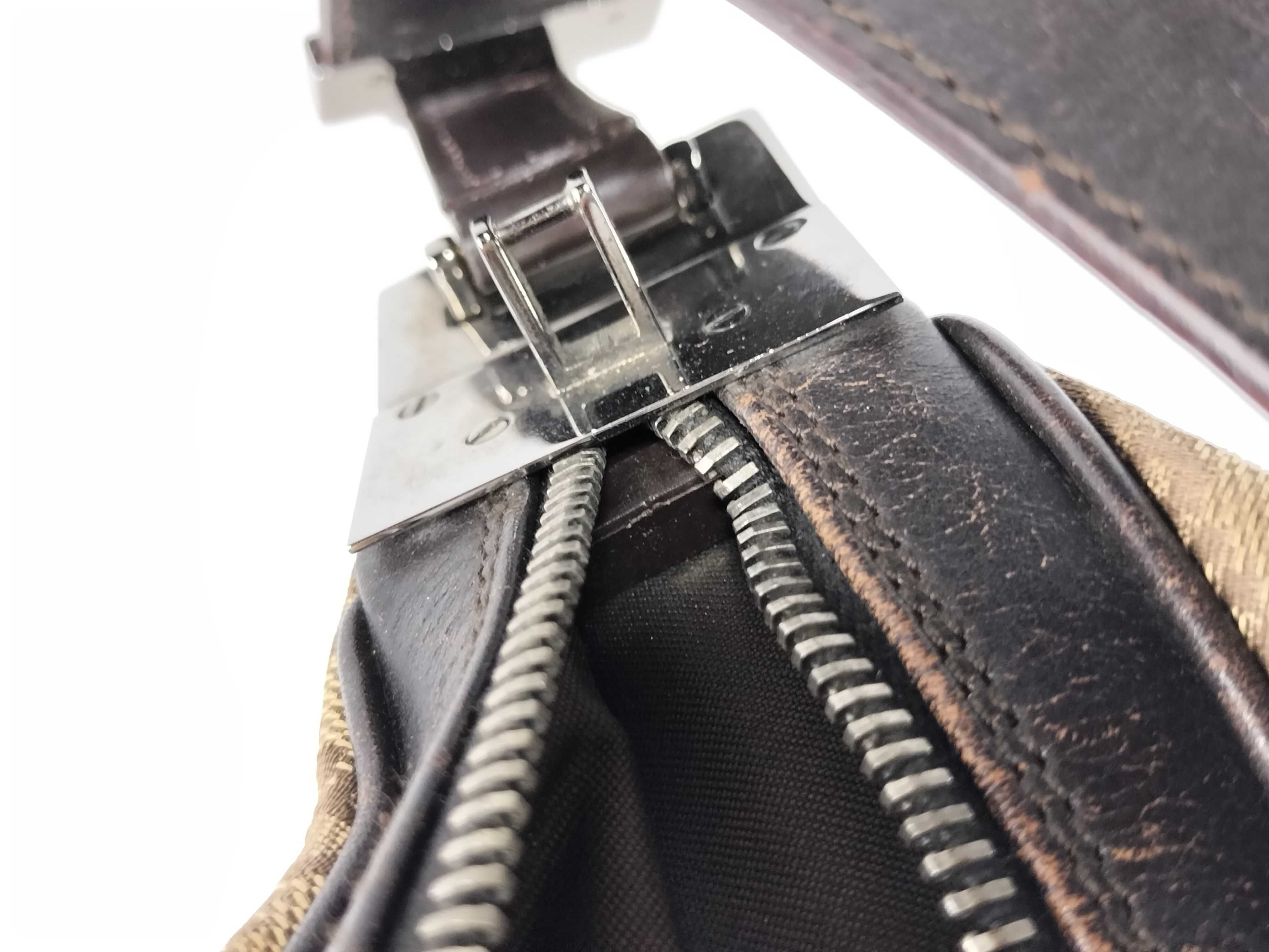 GG Canvas Gucci GG Pattern Canvas Leather Shoulder Bag Sherry Line Shoulder Bag — view 9