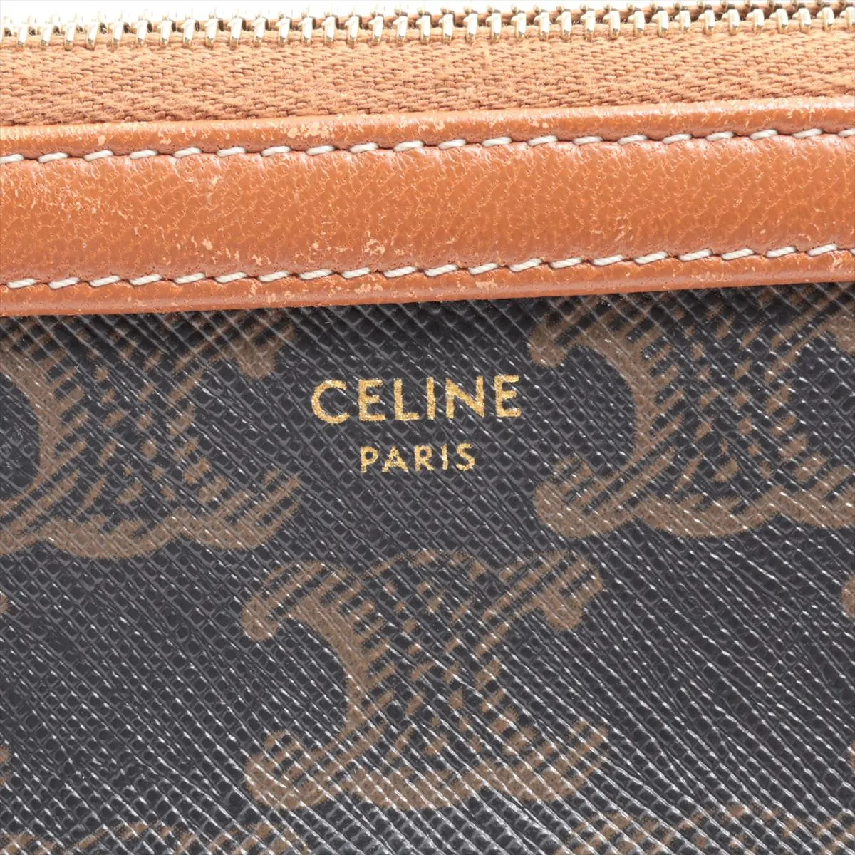 Triomphe PVC x Leather Pouch Brown — view 4