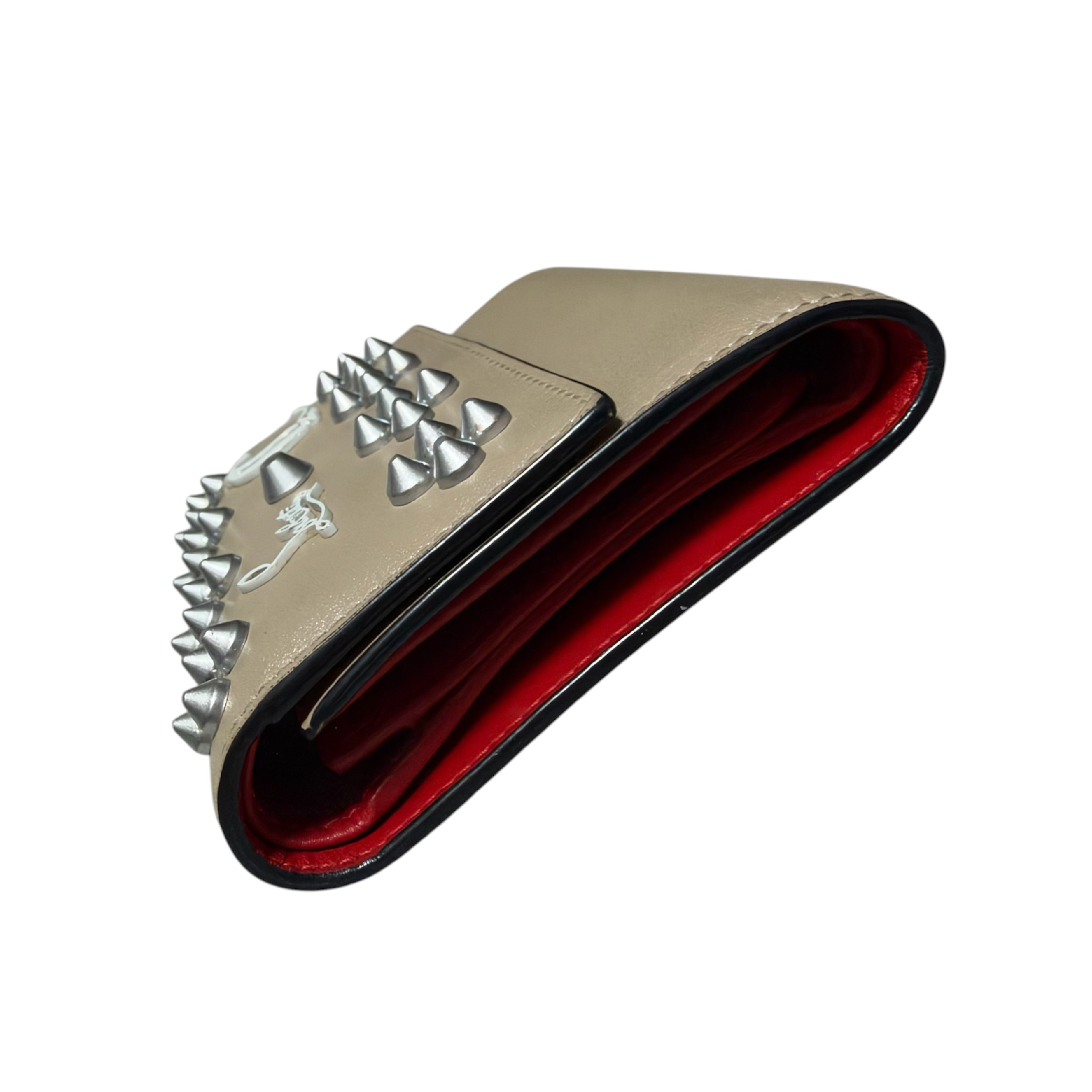 trifold wallet in pearl white — view 5