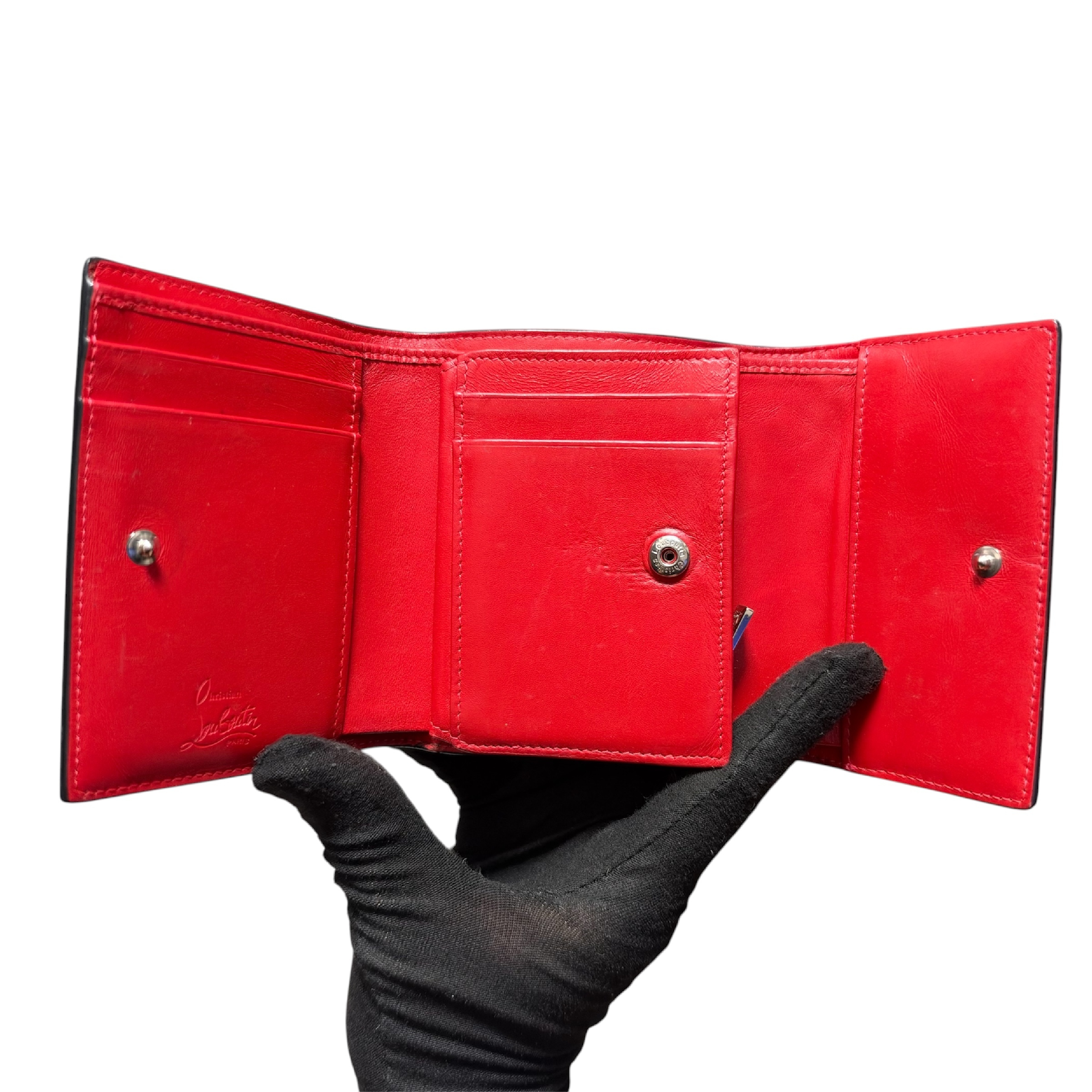 trifold wallet in pearl white — view 7