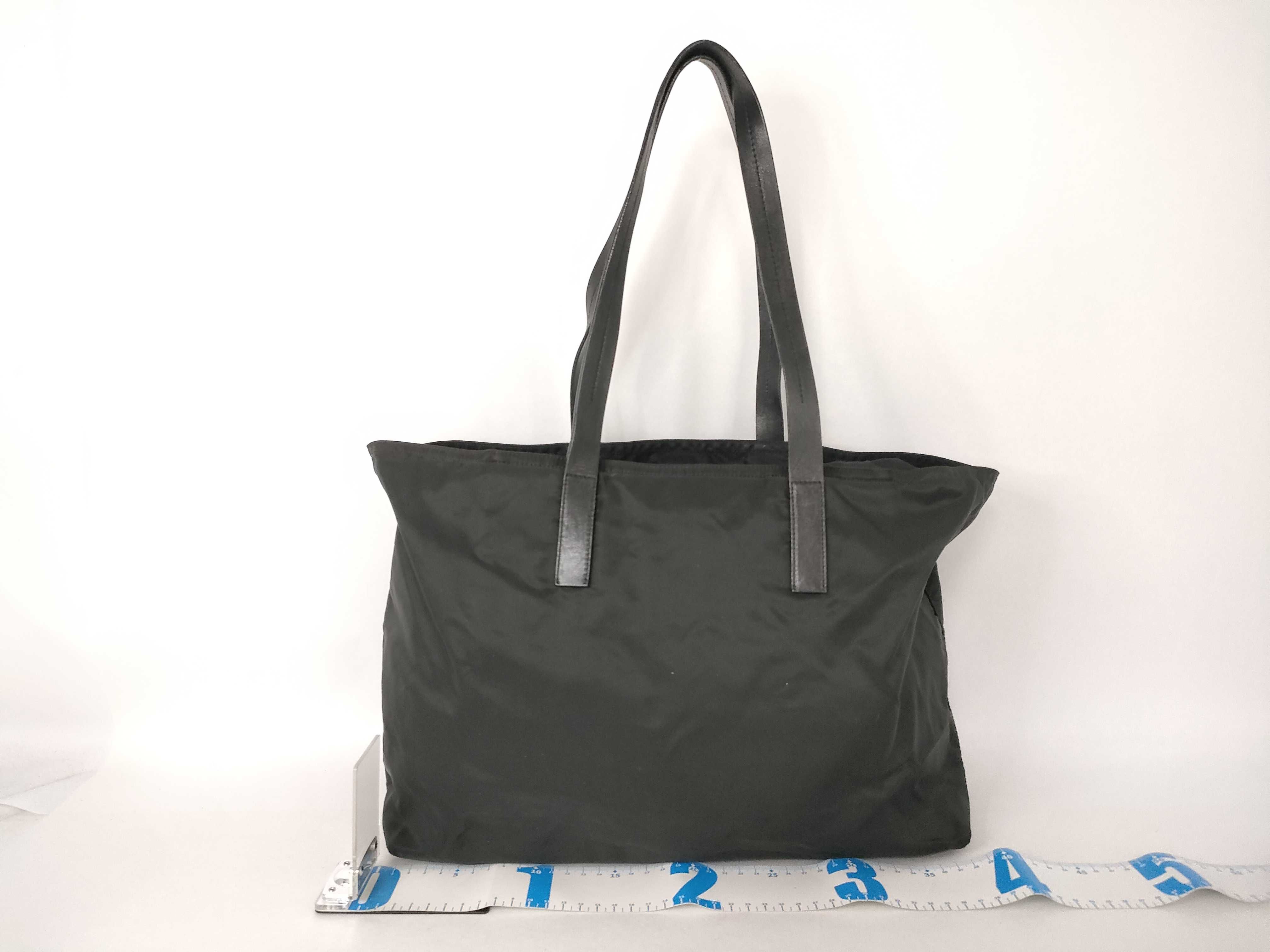 nylon black tote bag — view 2