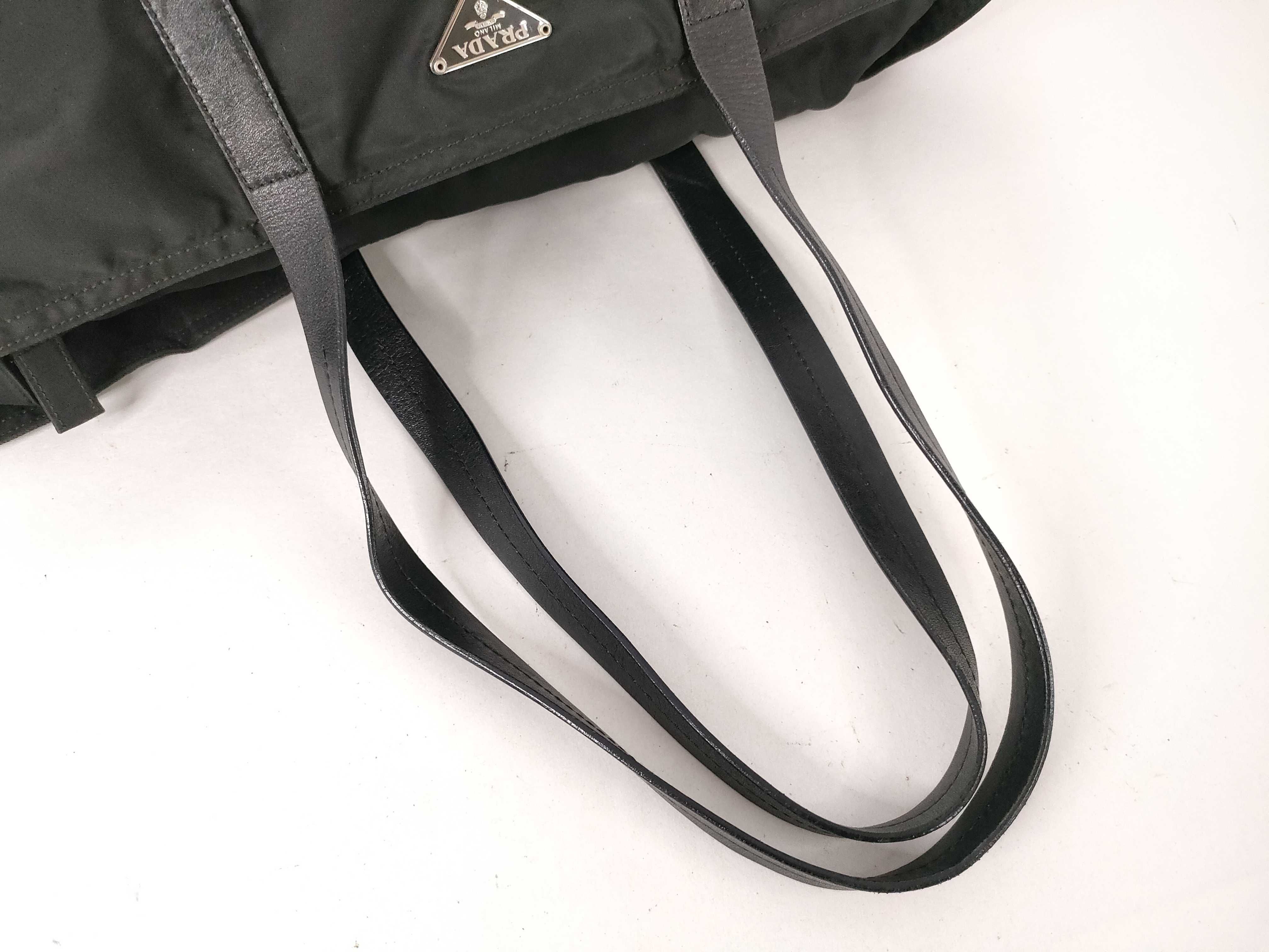 nylon black tote bag — view 3