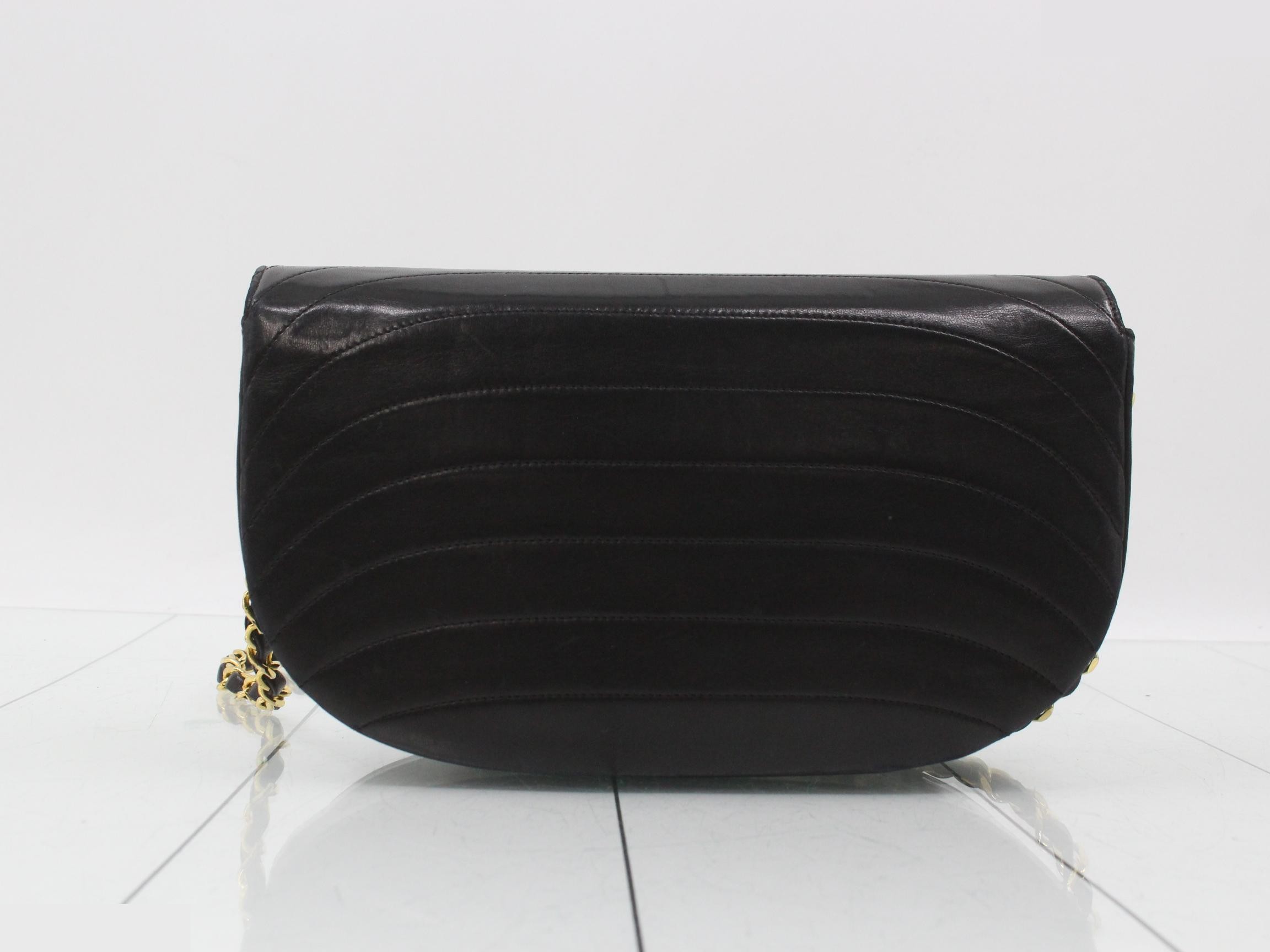 Half-moon chain shoulder bag 0677452 Lambskin — view 2