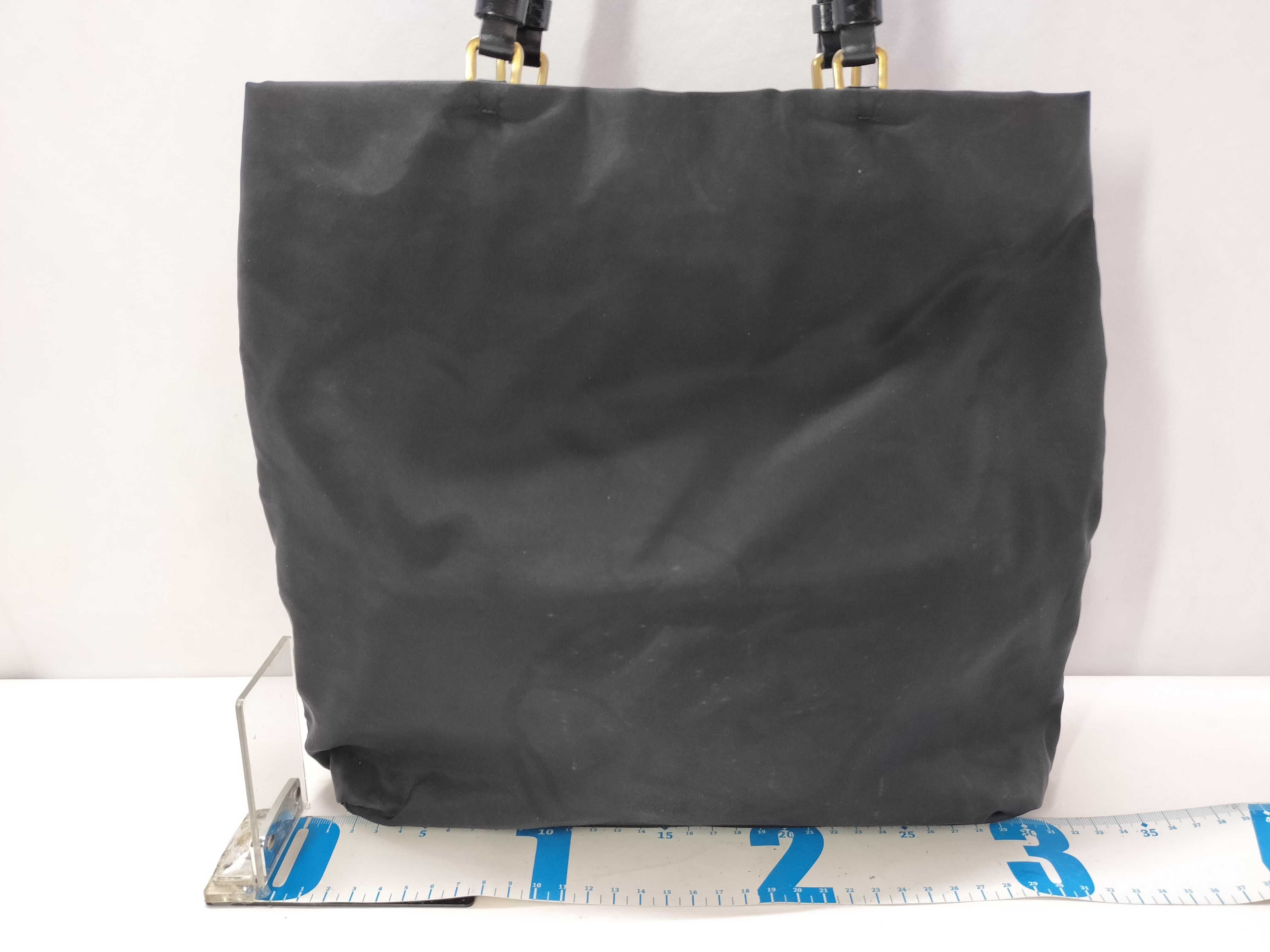 nylon handbag, black handbag. — view 2