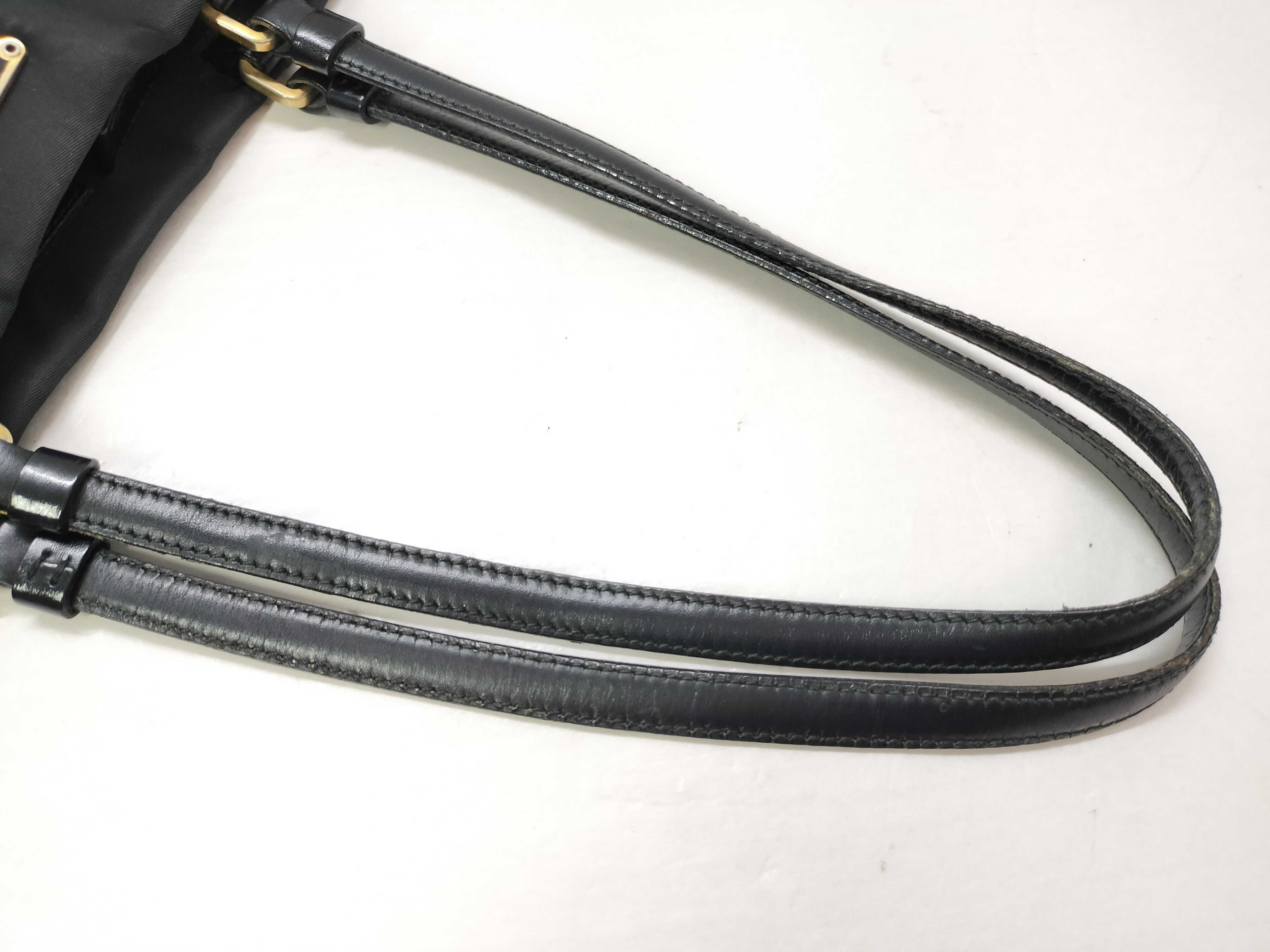 nylon handbag, black handbag. — view 3