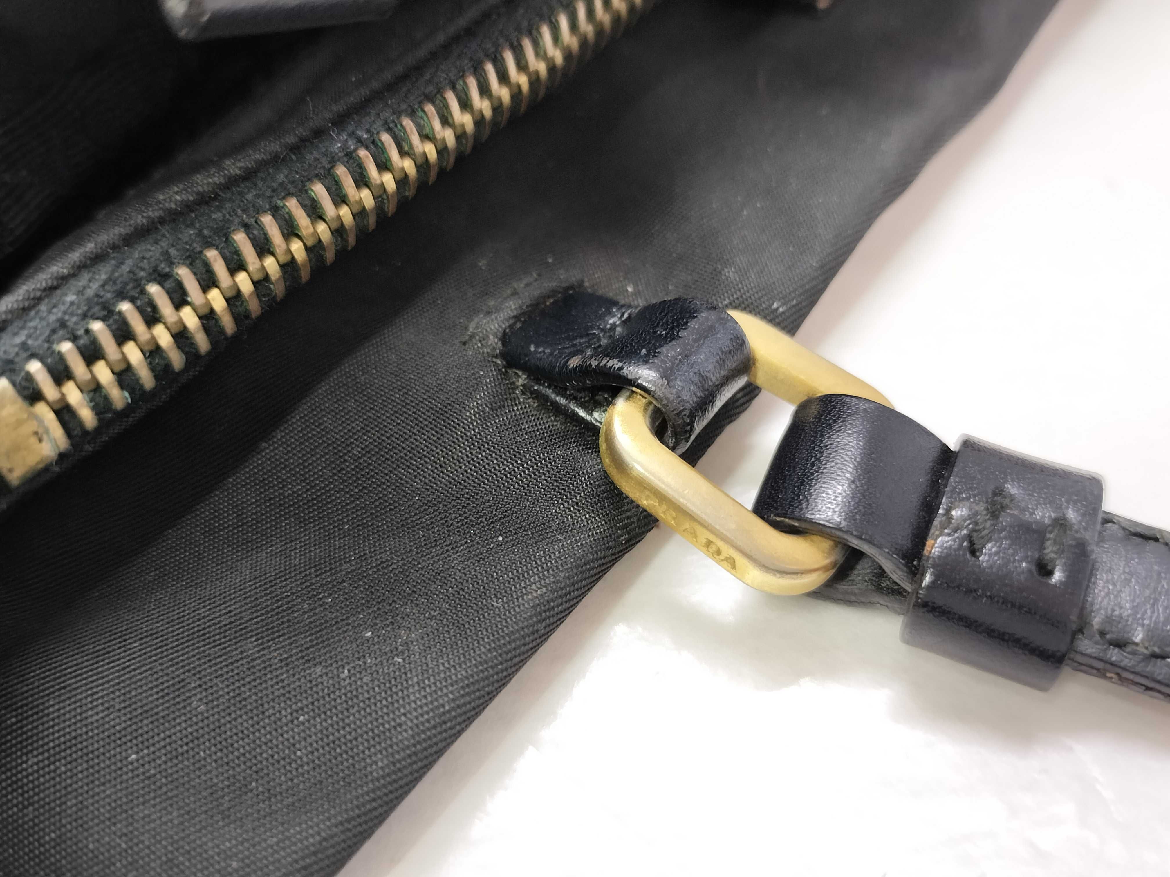 nylon handbag, black handbag. — view 5