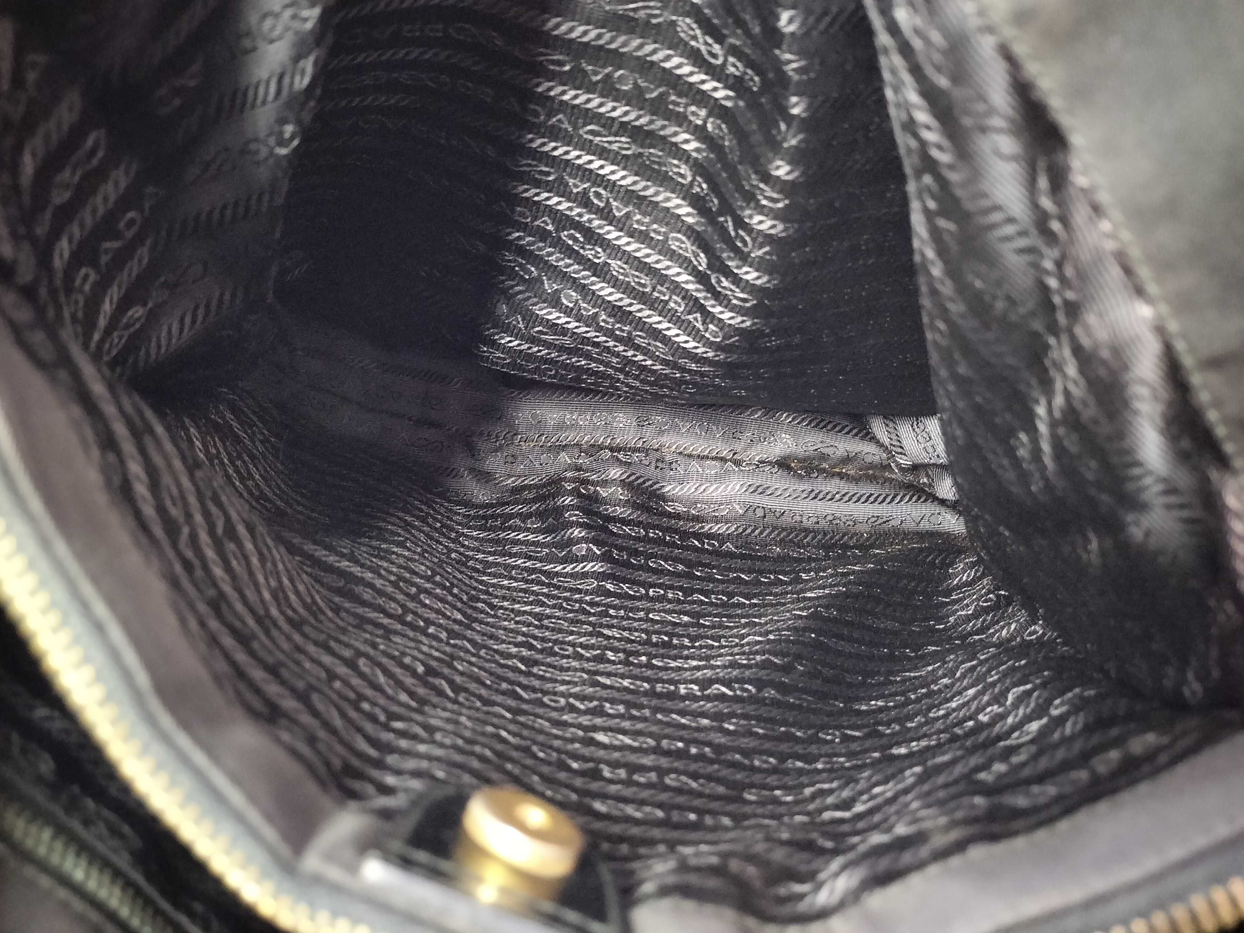 nylon handbag, black handbag. — view 7